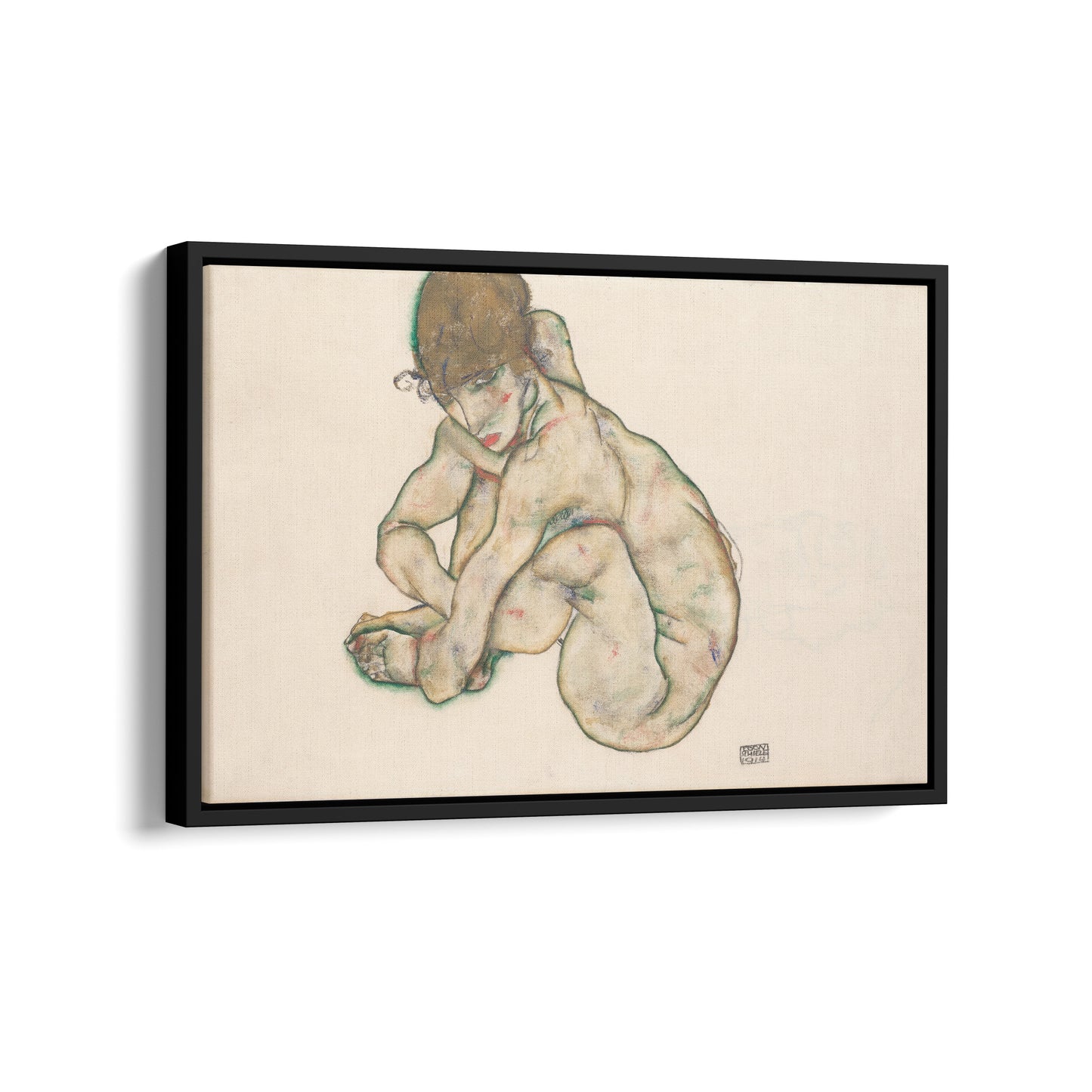 Crouching Nude Girl | Egon Schiele | 1918