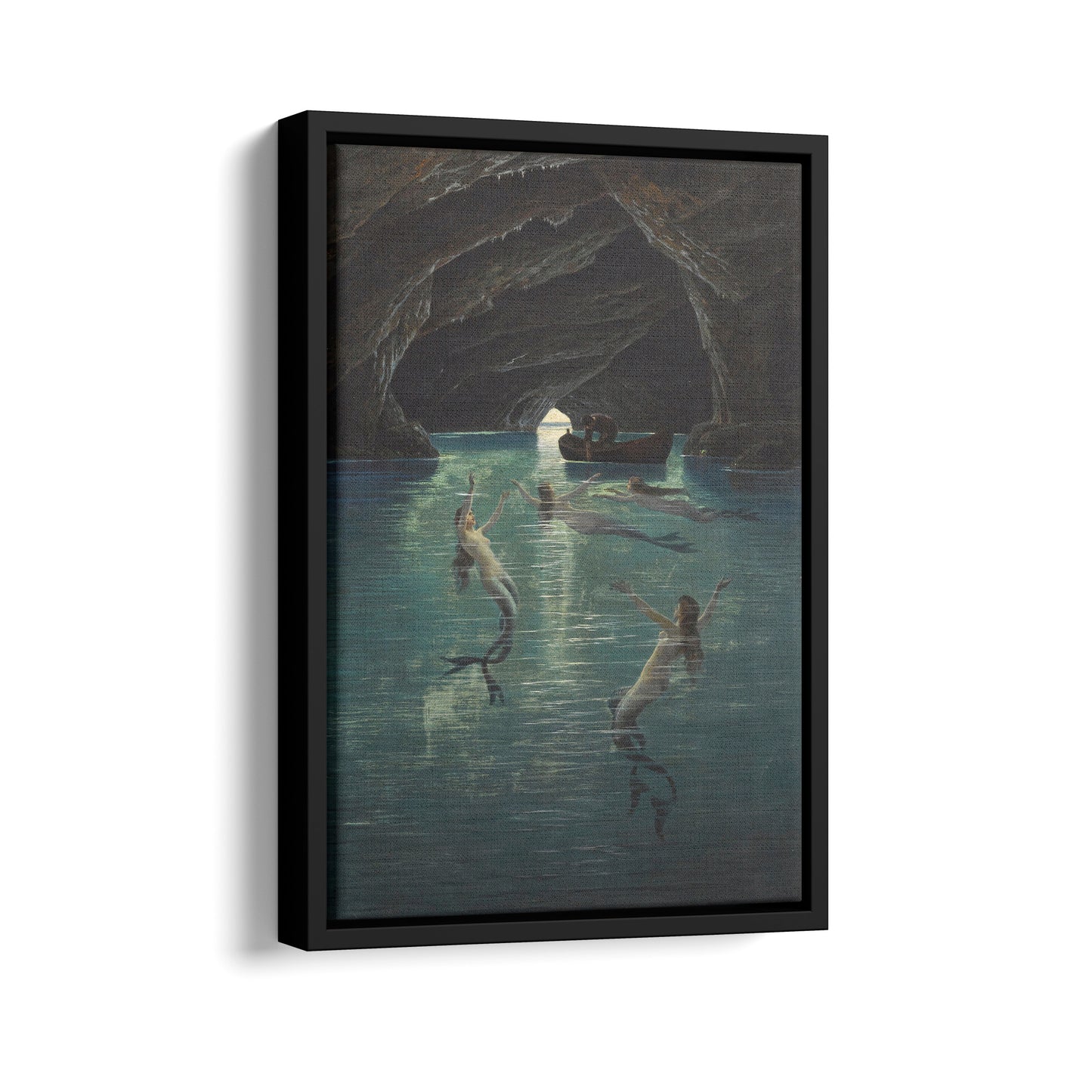 Fisherman and Mermaids in the blue Grotto in Capri | Hermann Corrodi | 20th Century