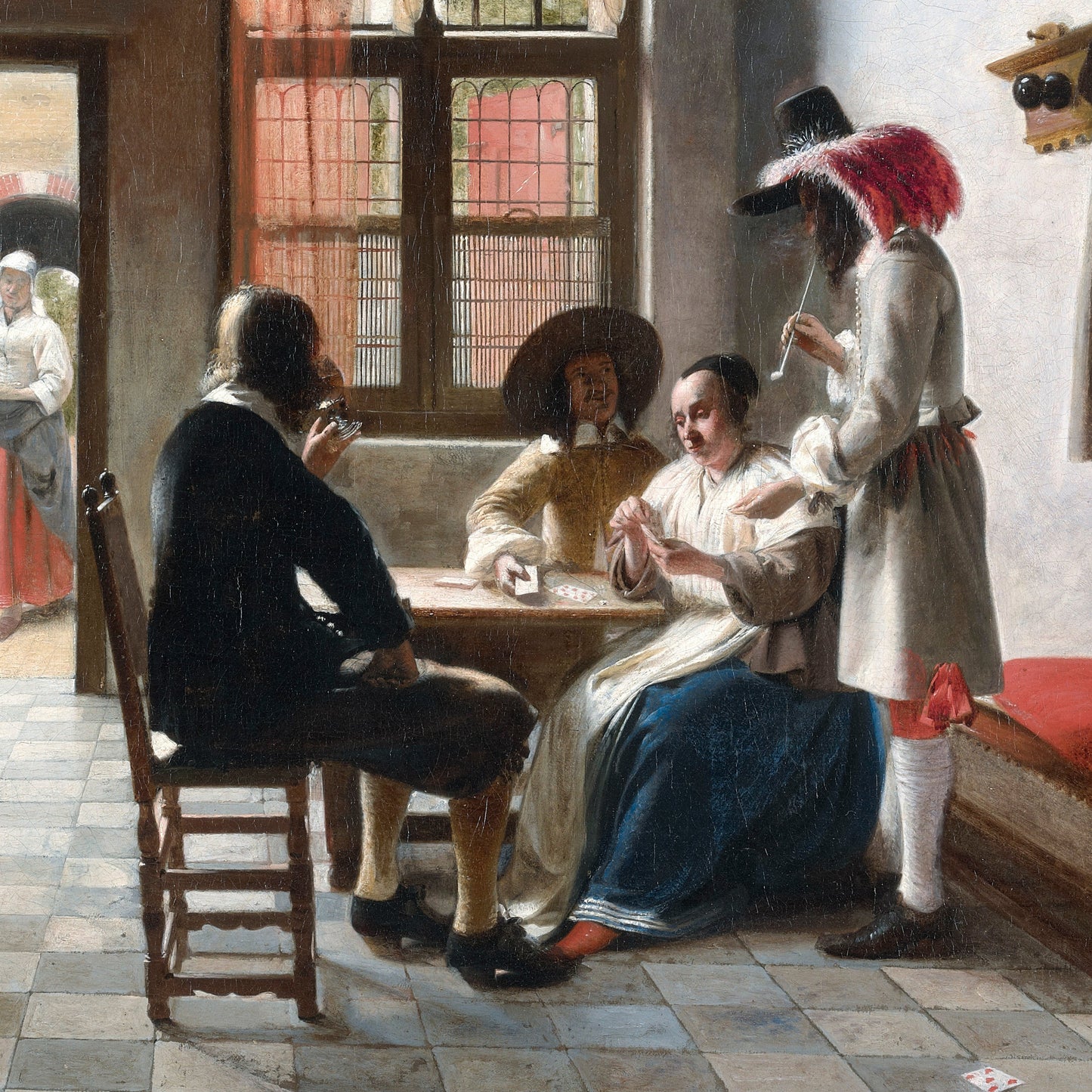 Cardplayers in a Sunlit Room | Pieter de Hooch | 1658