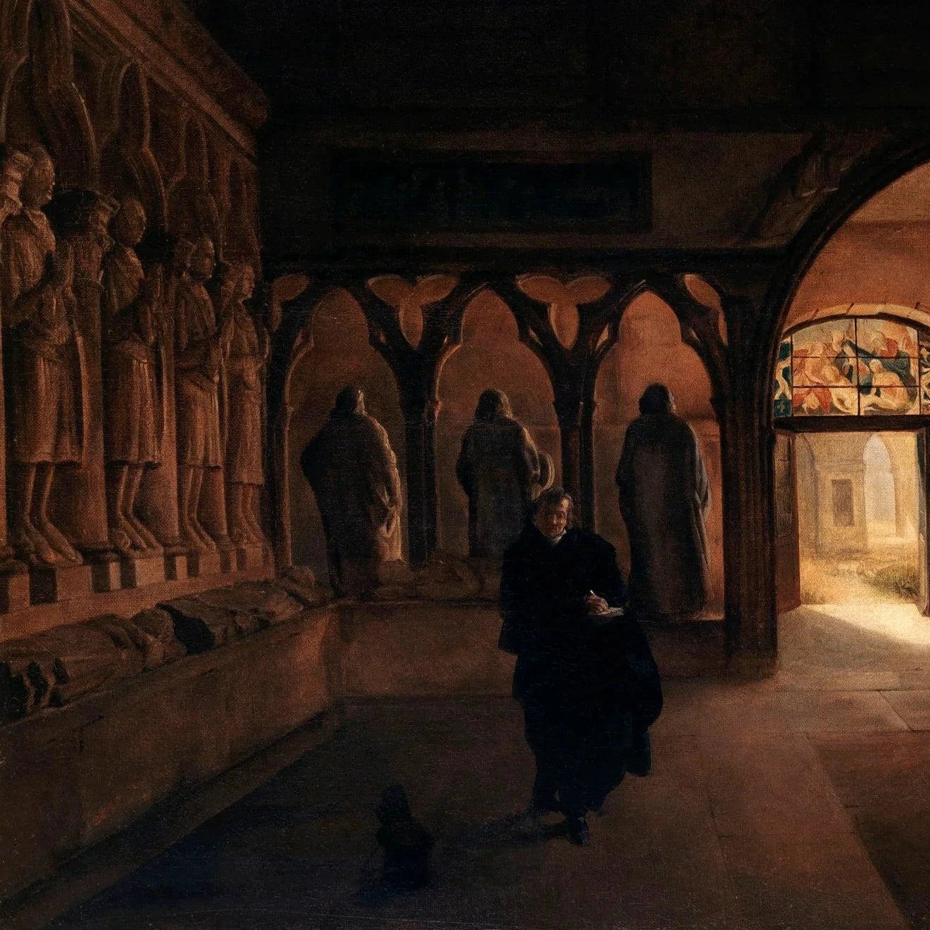 The 14th Century Sculpture Room at the Musee des Monuments | Francais Charles Marie Bouton | 1810