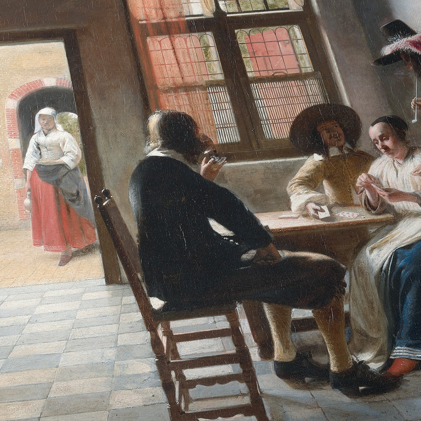 Cardplayers in a Sunlit Room | Pieter de Hooch | 1658