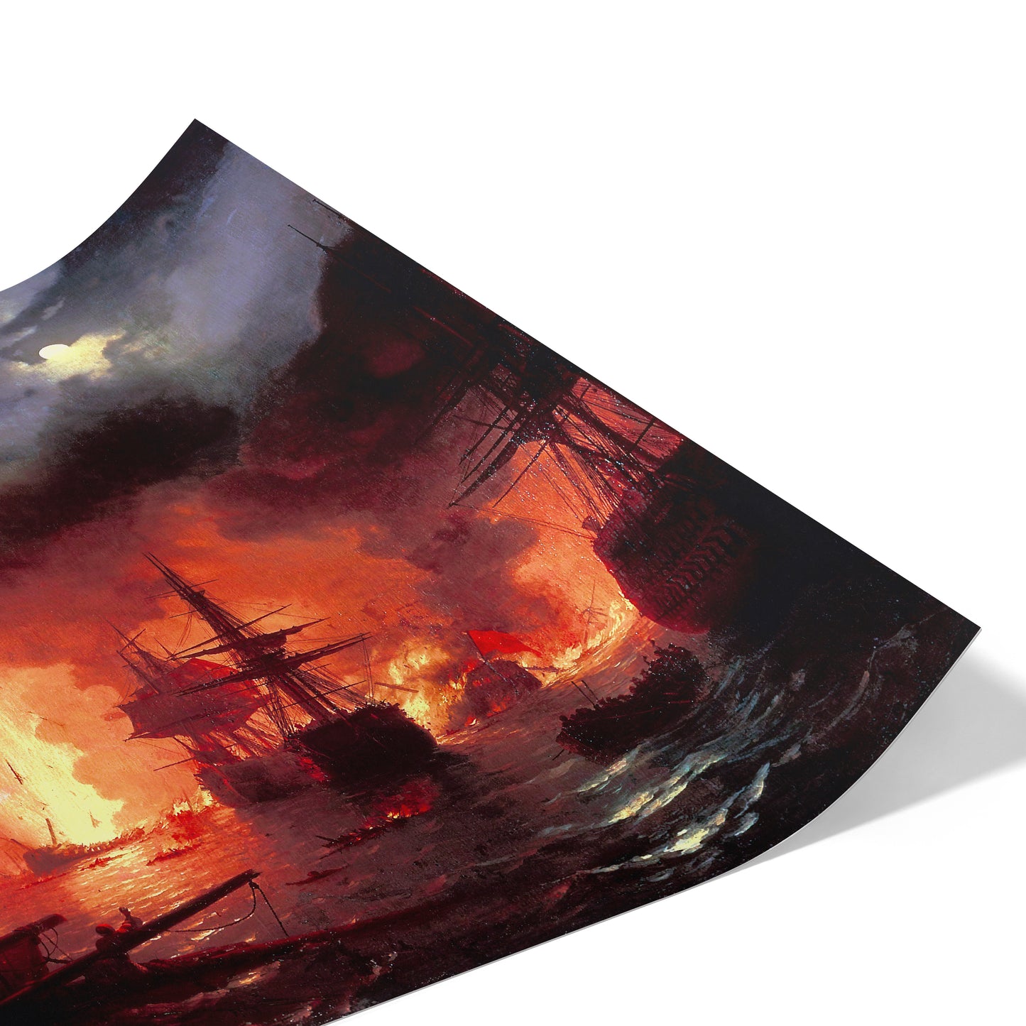 Battle of Çesme at Night | Ivan Aivazovski | 1848