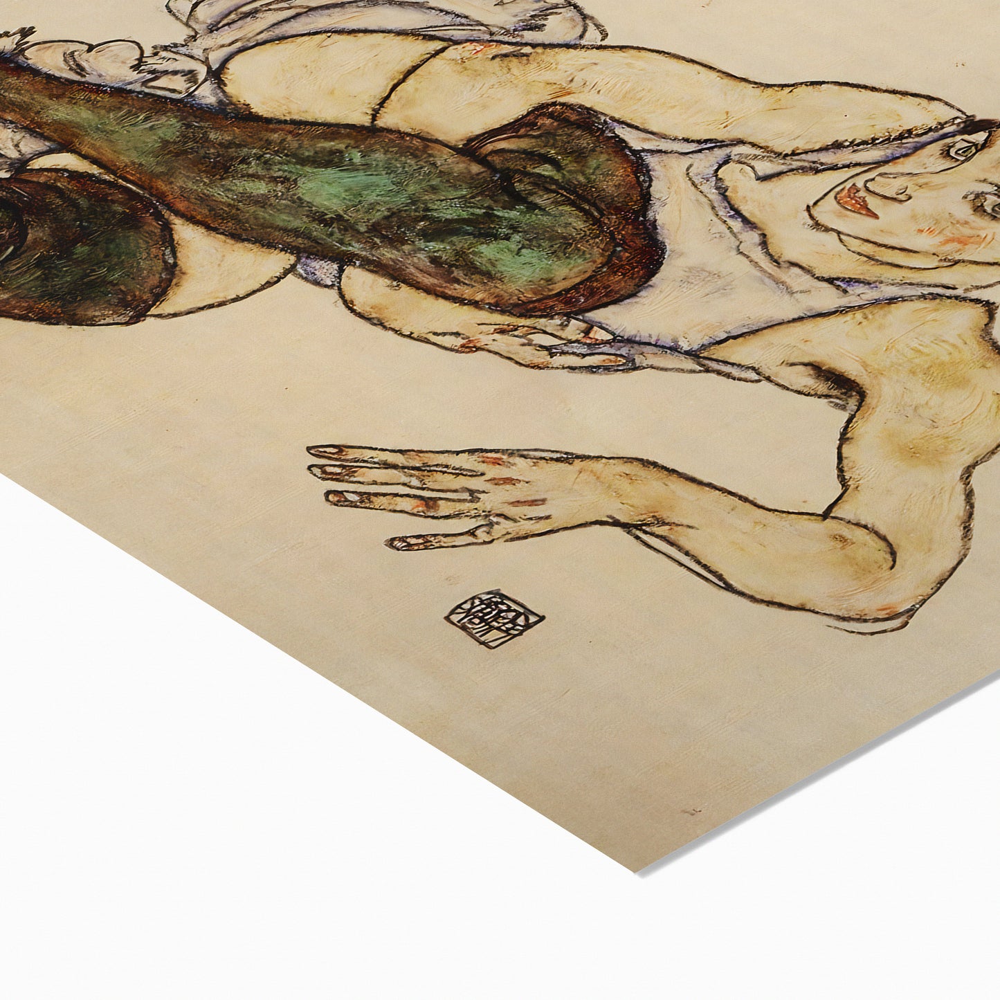 Reclining Woman with Green Stockings | Egon Schiele | 1917
