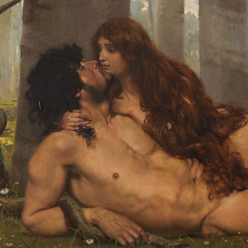 The First Kiss of Adam and Eve | Salvador Viniegra | 1891