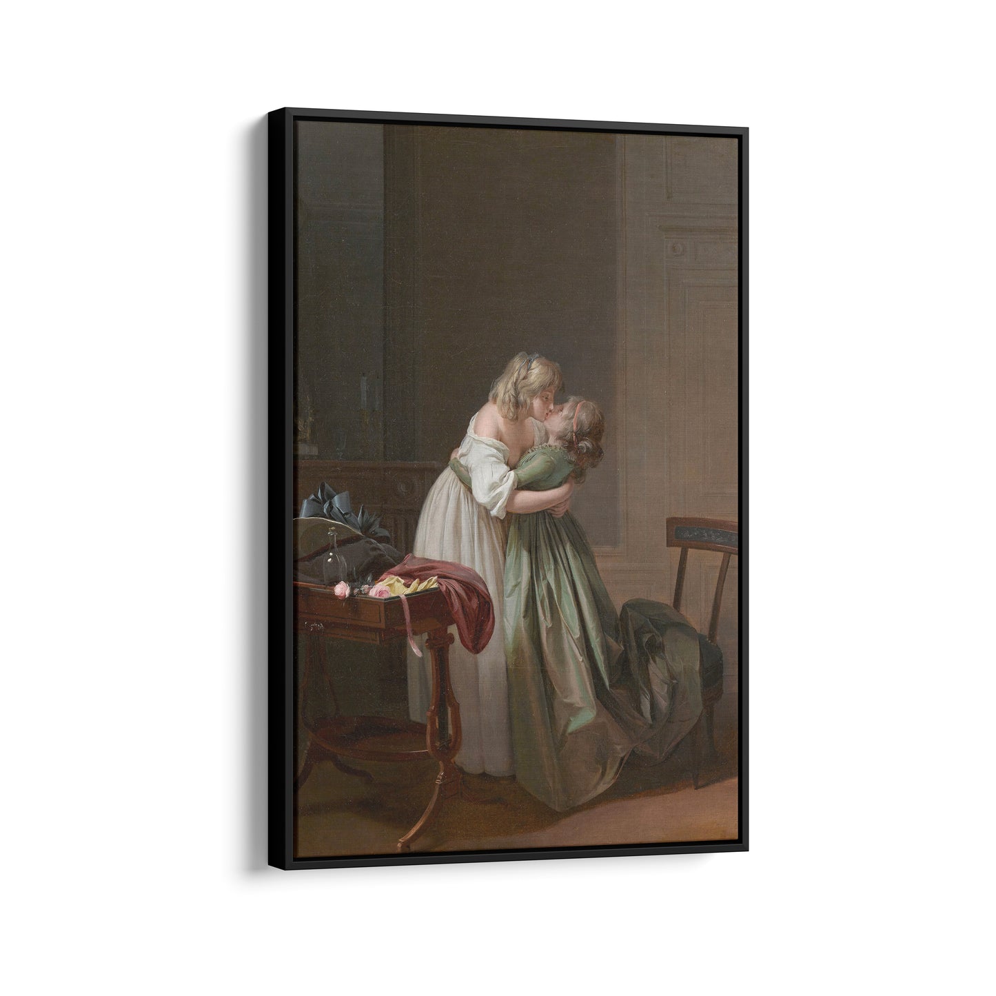 Two Young Women Kissing | Louis-Léopold Boilly | 1790-94