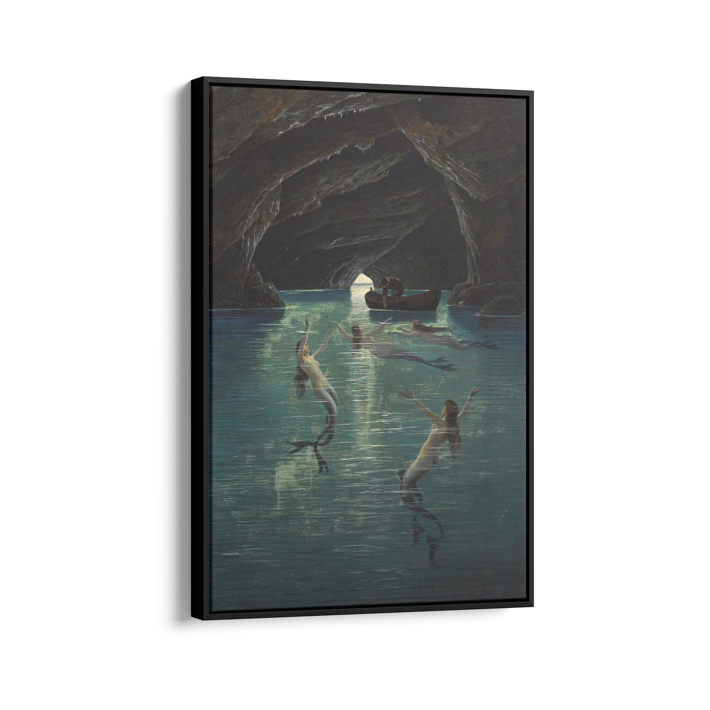 Fisherman and Mermaids in the blue Grotto in Capri | Hermann Corrodi | 20th Century