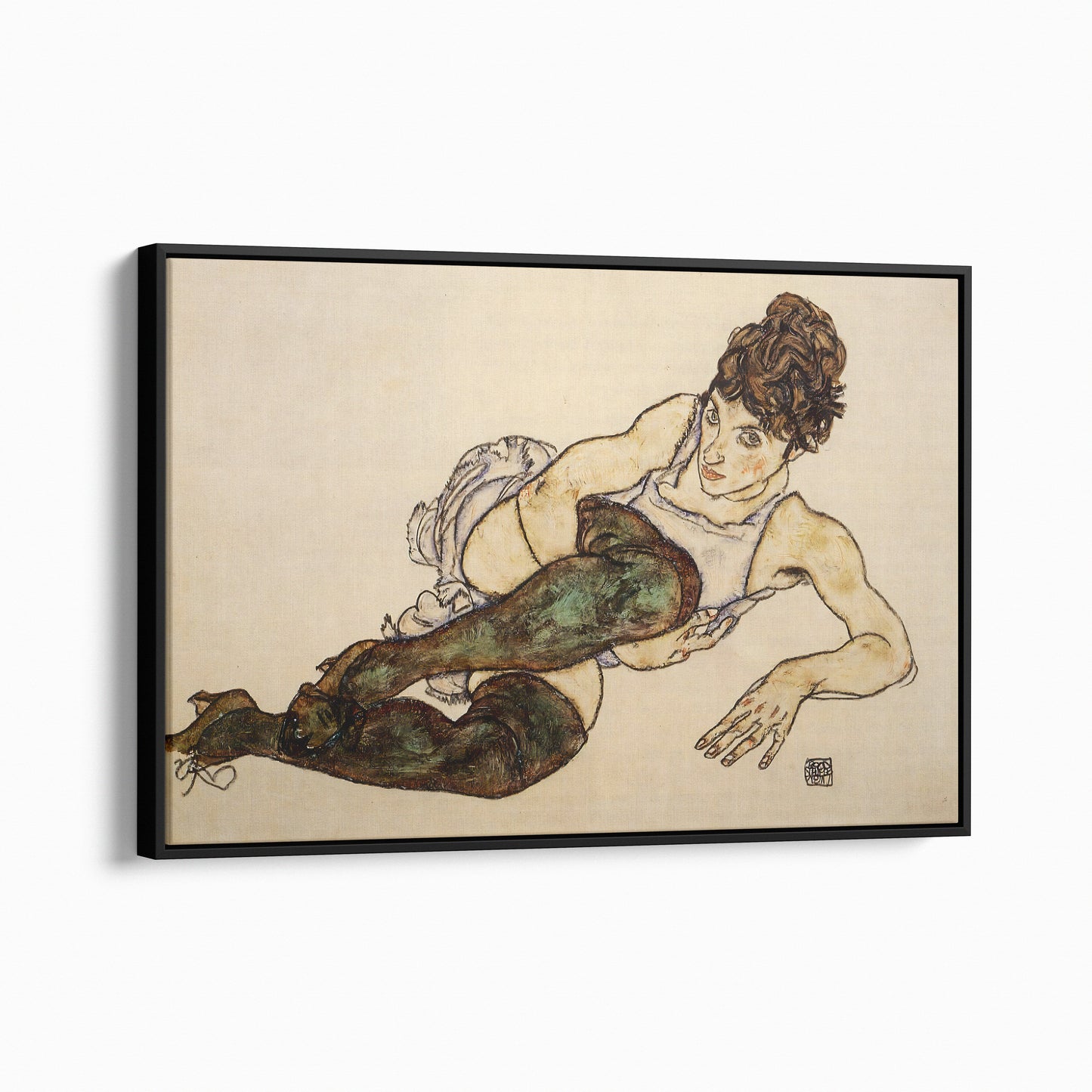 Reclining Woman with Green Stockings | Egon Schiele | 1917