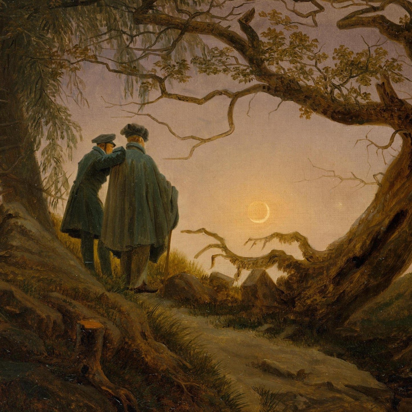 Two Men Contemplating the Moon | Caspar David Friedrich | 1819-20