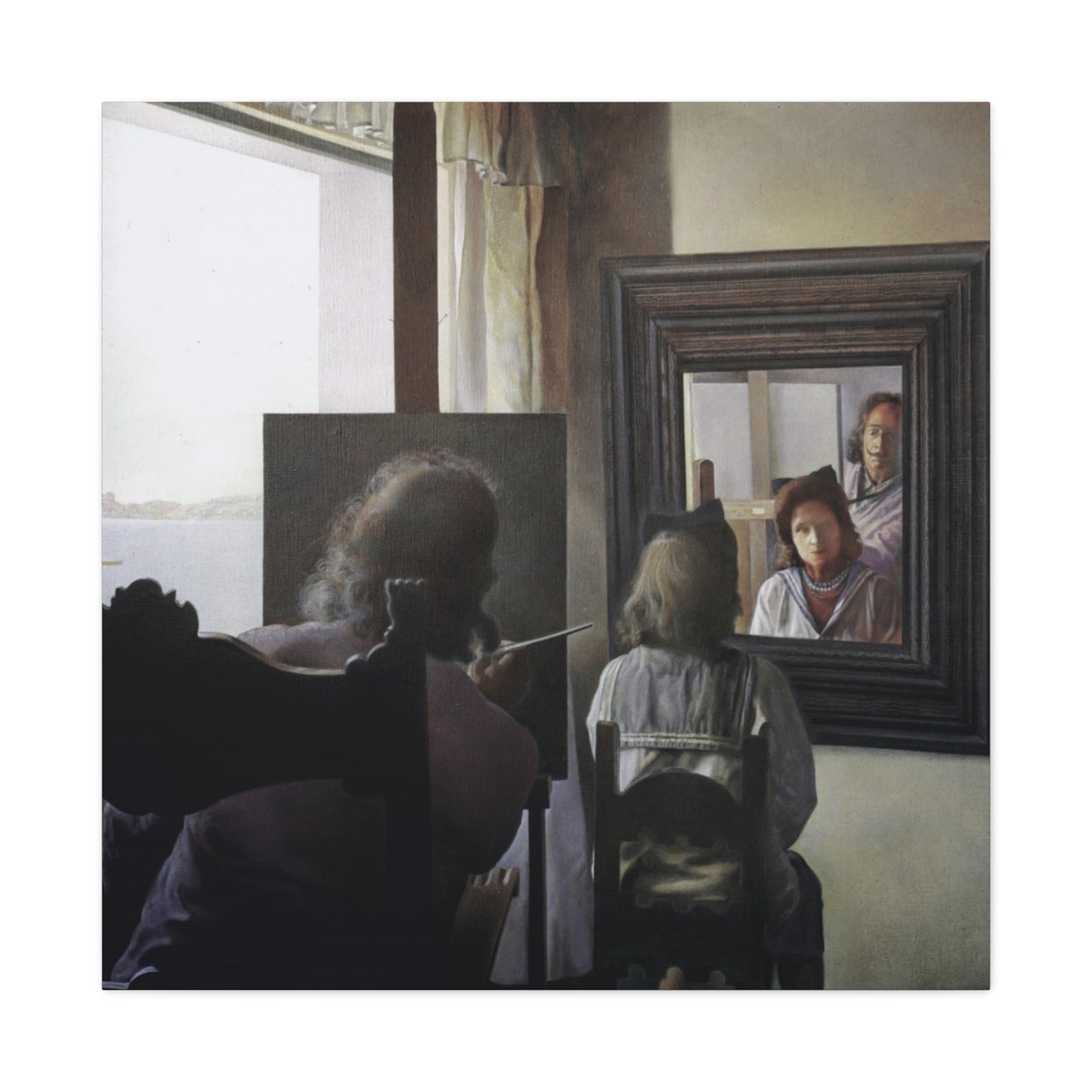 Dalí Seen from the Back Painting Gala from the Back Eternalised by Six Virtual Corneas Provisionally Reflected by Six Real Mirrors | Salvador Dali | 1972-73