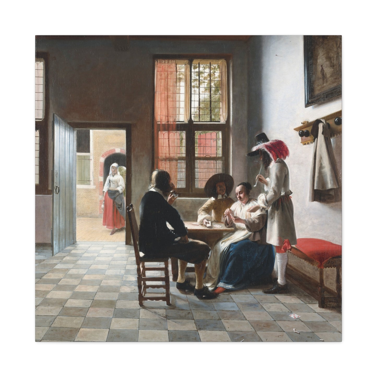 Cardplayers in a Sunlit Room | Pieter de Hooch | 1658