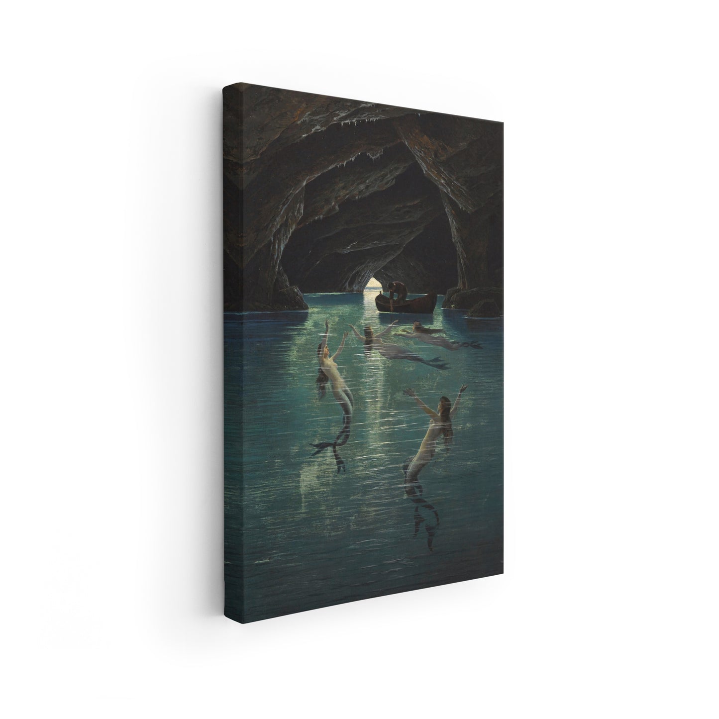 Fisherman and Mermaids in the blue Grotto in Capri | Hermann Corrodi | 20th Century