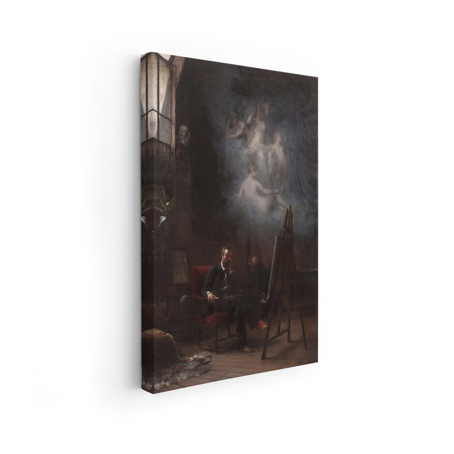 The Artist Dreaming in His Workshop | Emile Louis Foubert | 1886