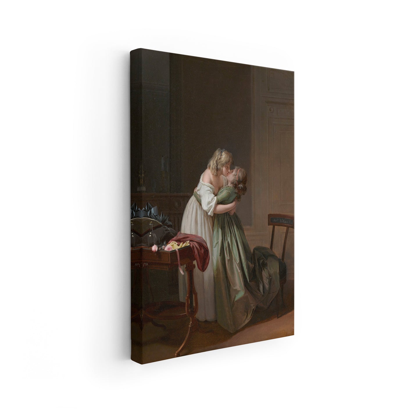 Two Young Women Kissing | Louis-Léopold Boilly | 1790-94