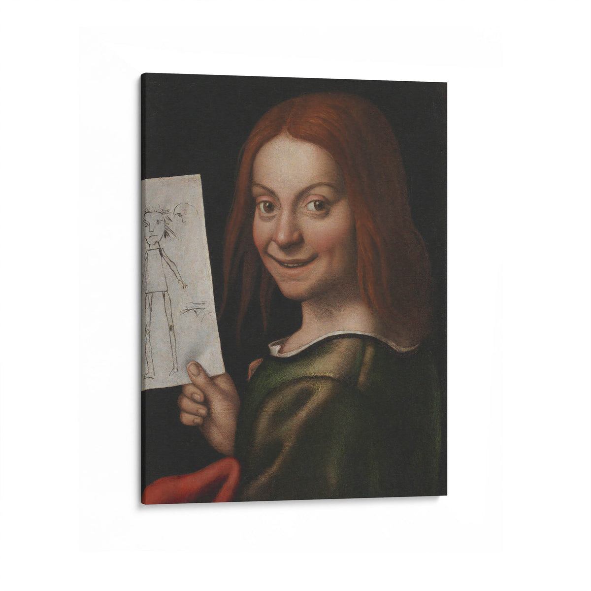 Portrait of a Young Boy Holding a Child's Drawing | Giovanni Francesco Caroto | c. 1515
