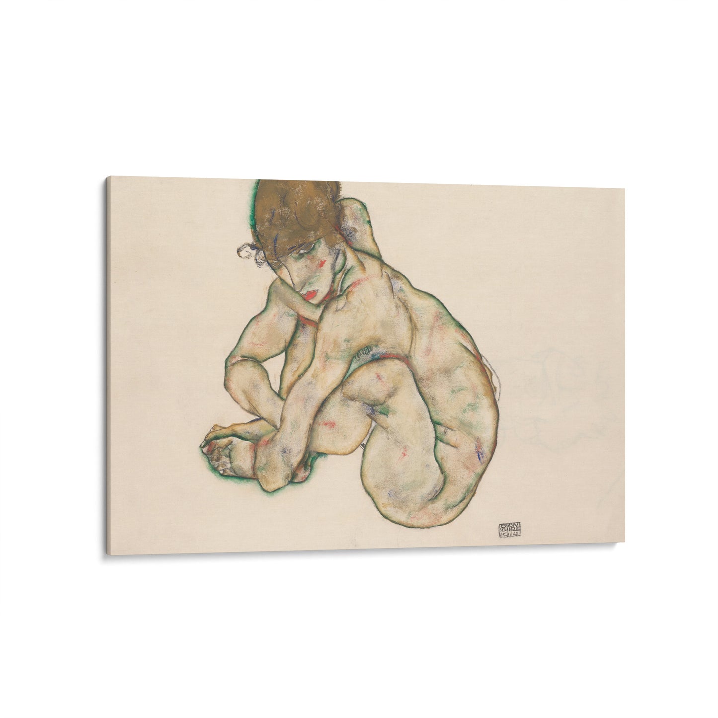 Crouching Nude Girl | Egon Schiele | 1918