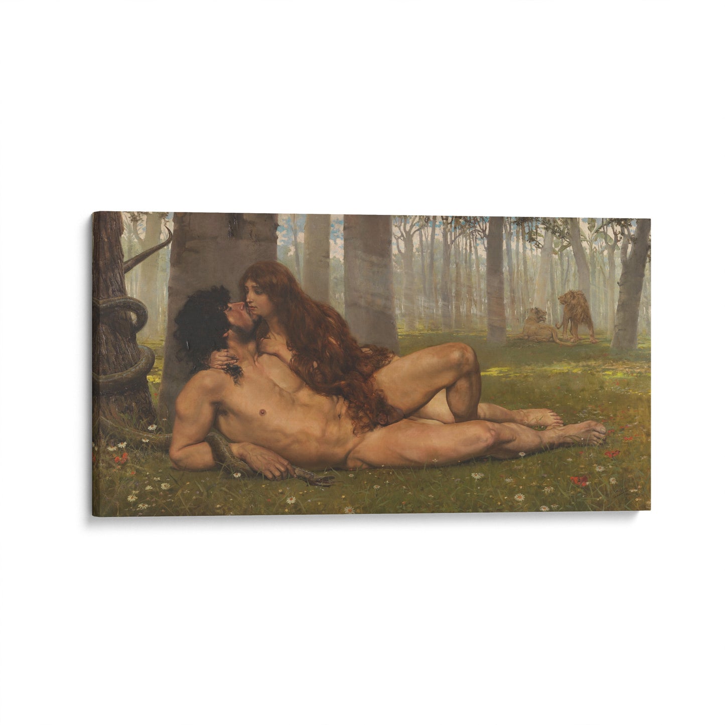 The First Kiss of Adam and Eve | Salvador Viniegra | 1891