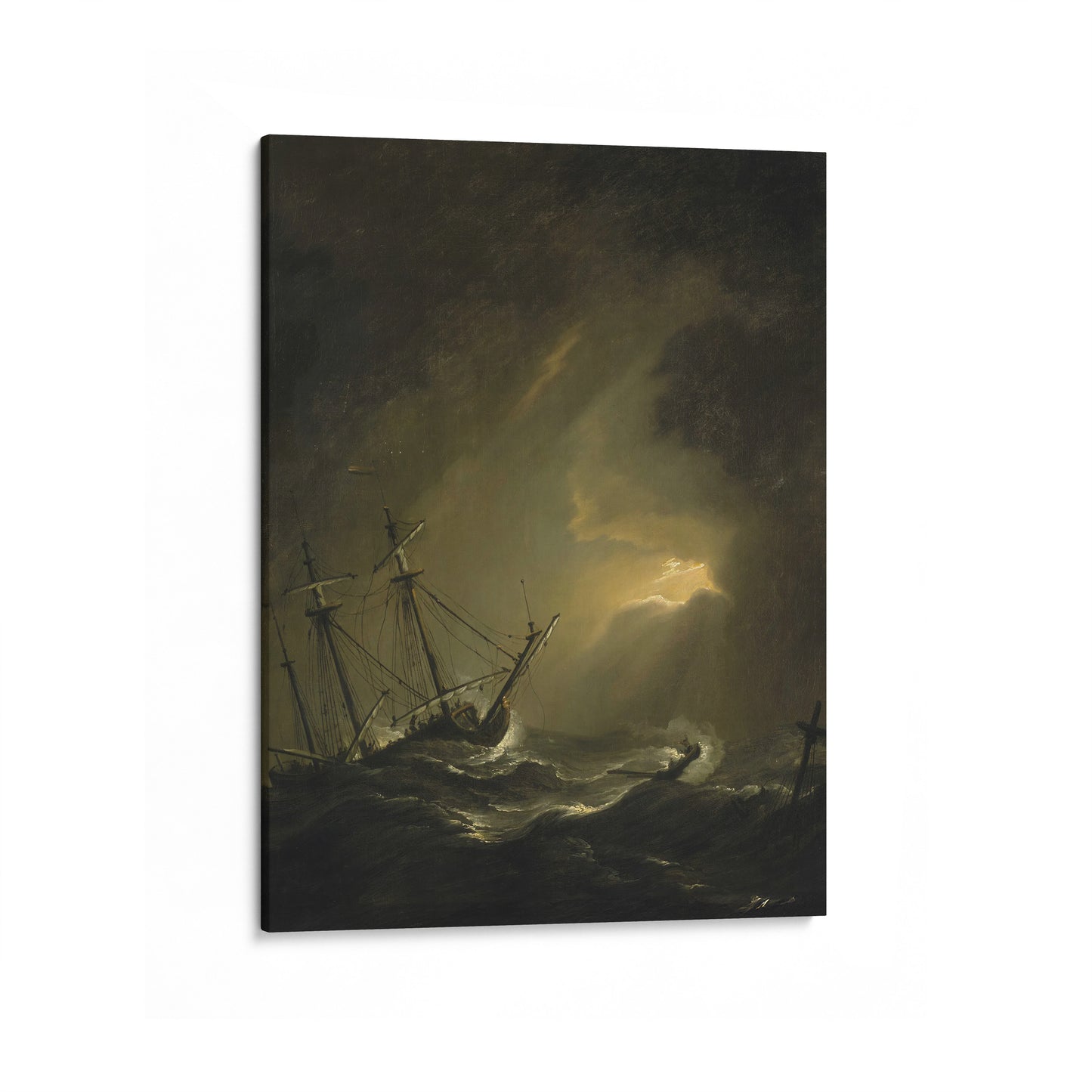A Small Dutch Ship Riding out a Storm | Williem Van de Velde The Younger | 1700s
