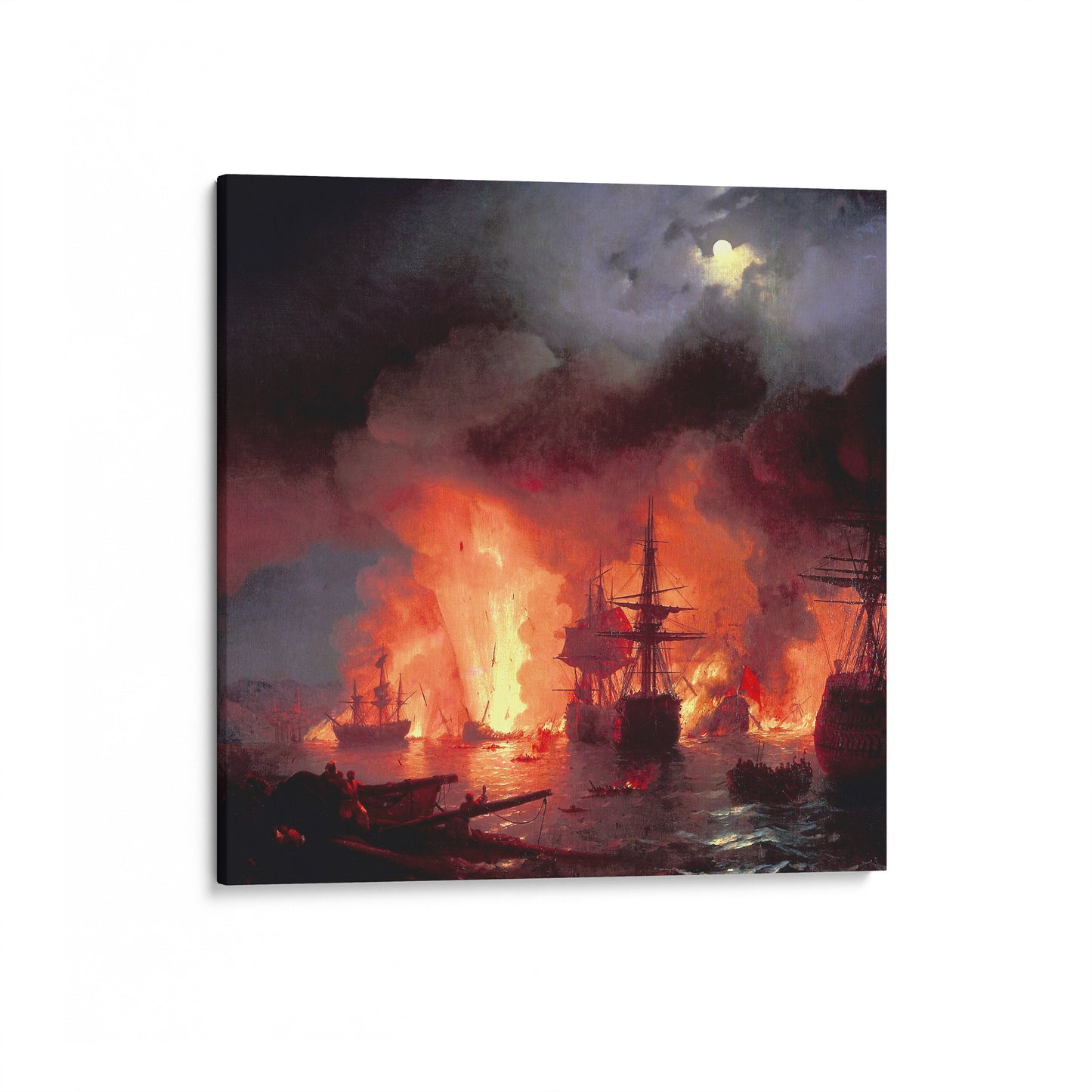 Battle of Çesme at Night | Ivan Aivazovski | 1848