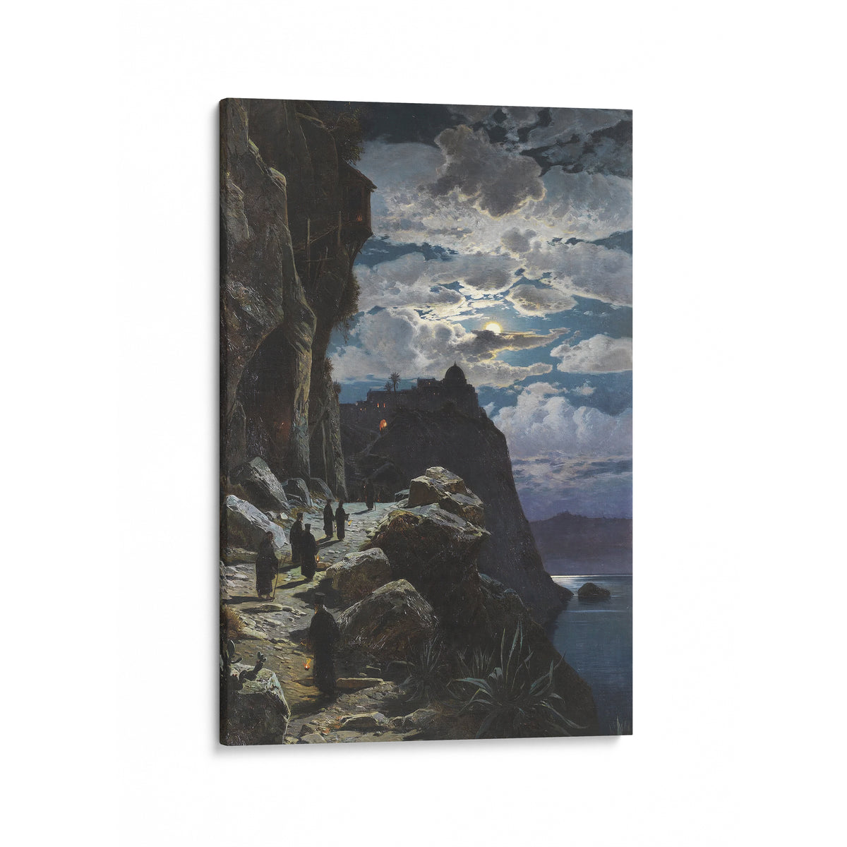 Monks Walk to the Mountain Monastery of Athos | Hermann Corrodi | 1905
