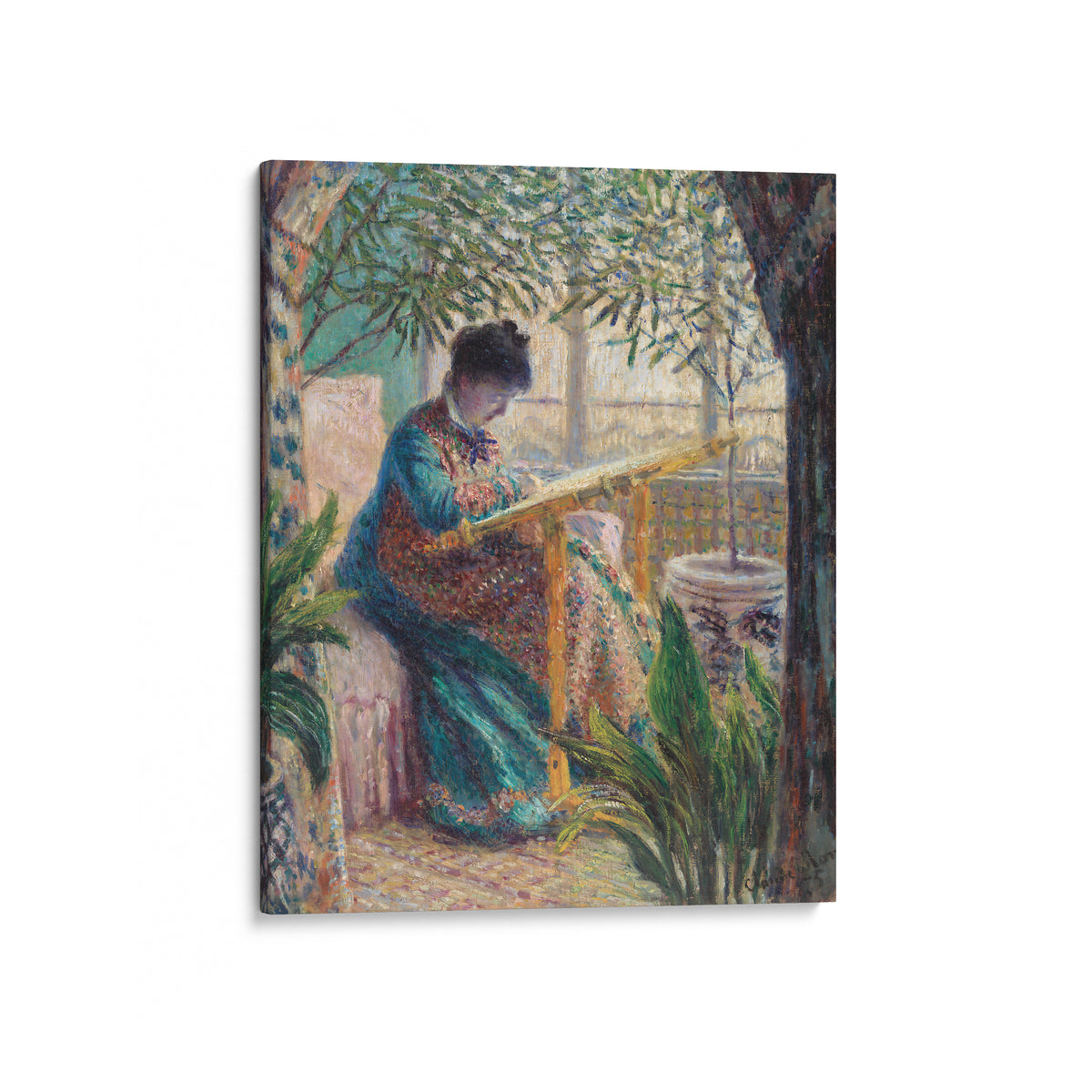 Madame Monet Embroidering | Claude Monet | 1875