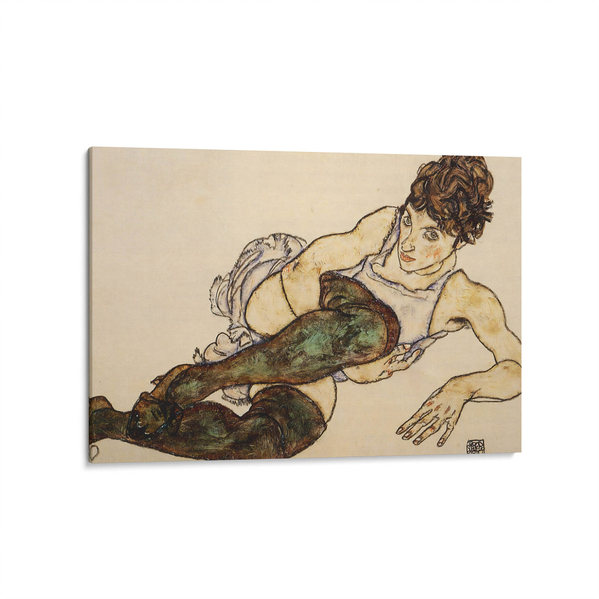 Reclining Woman with Green Stockings | Egon Schiele | 1917