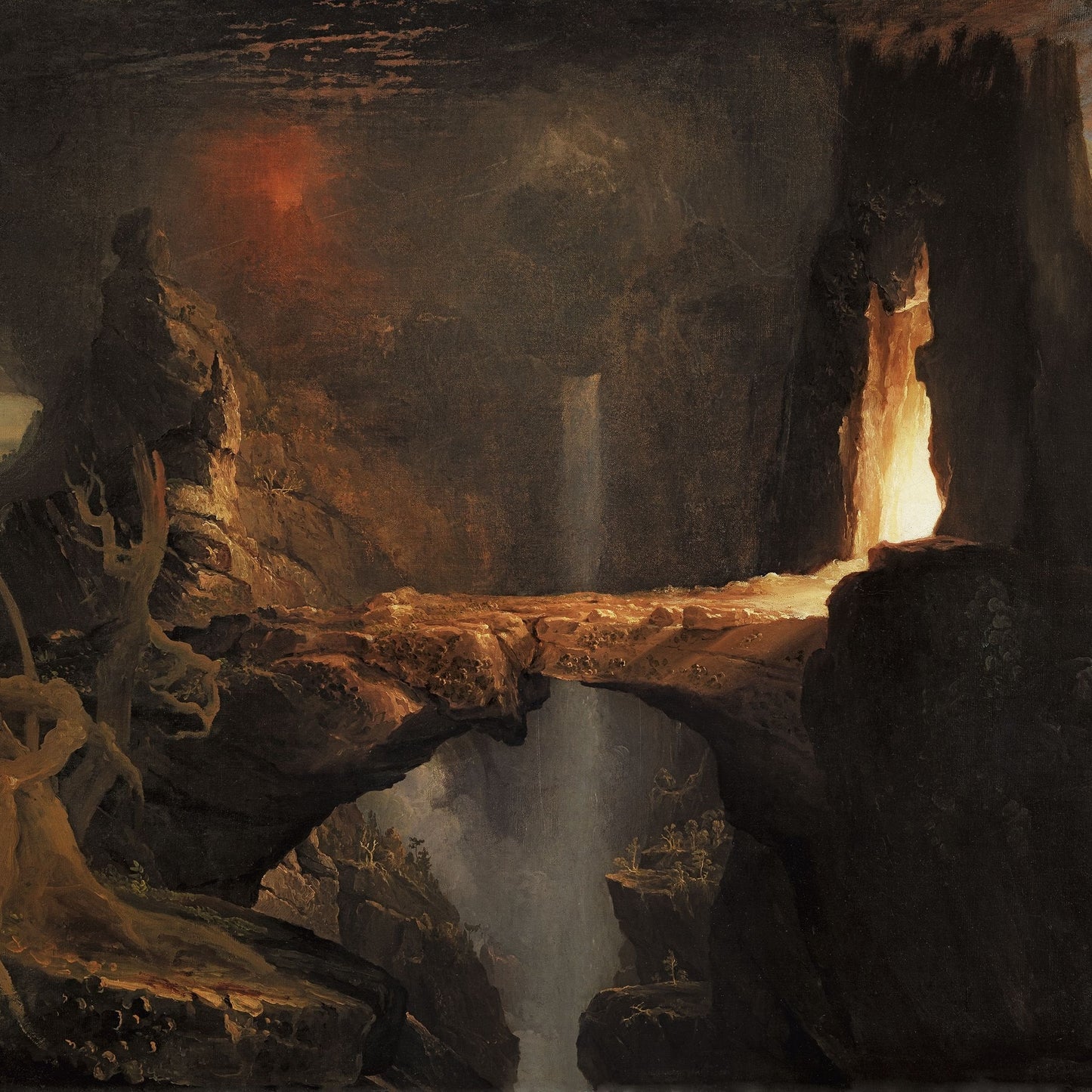 Expulsion: Moon and Firelight | Thomas Cole | c. 1828