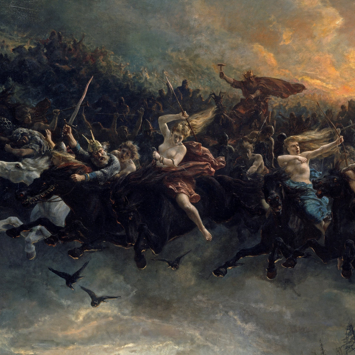 The Wild Hunt of Odin | Peter Nicolai Arbo | 1872