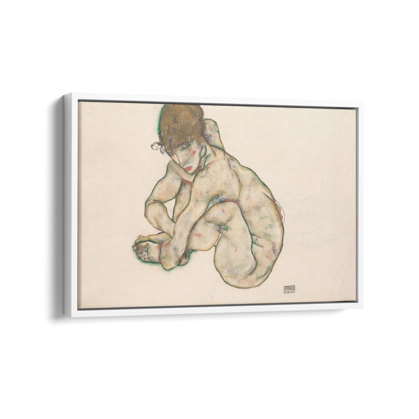 Crouching Nude Girl | Egon Schiele | 1918