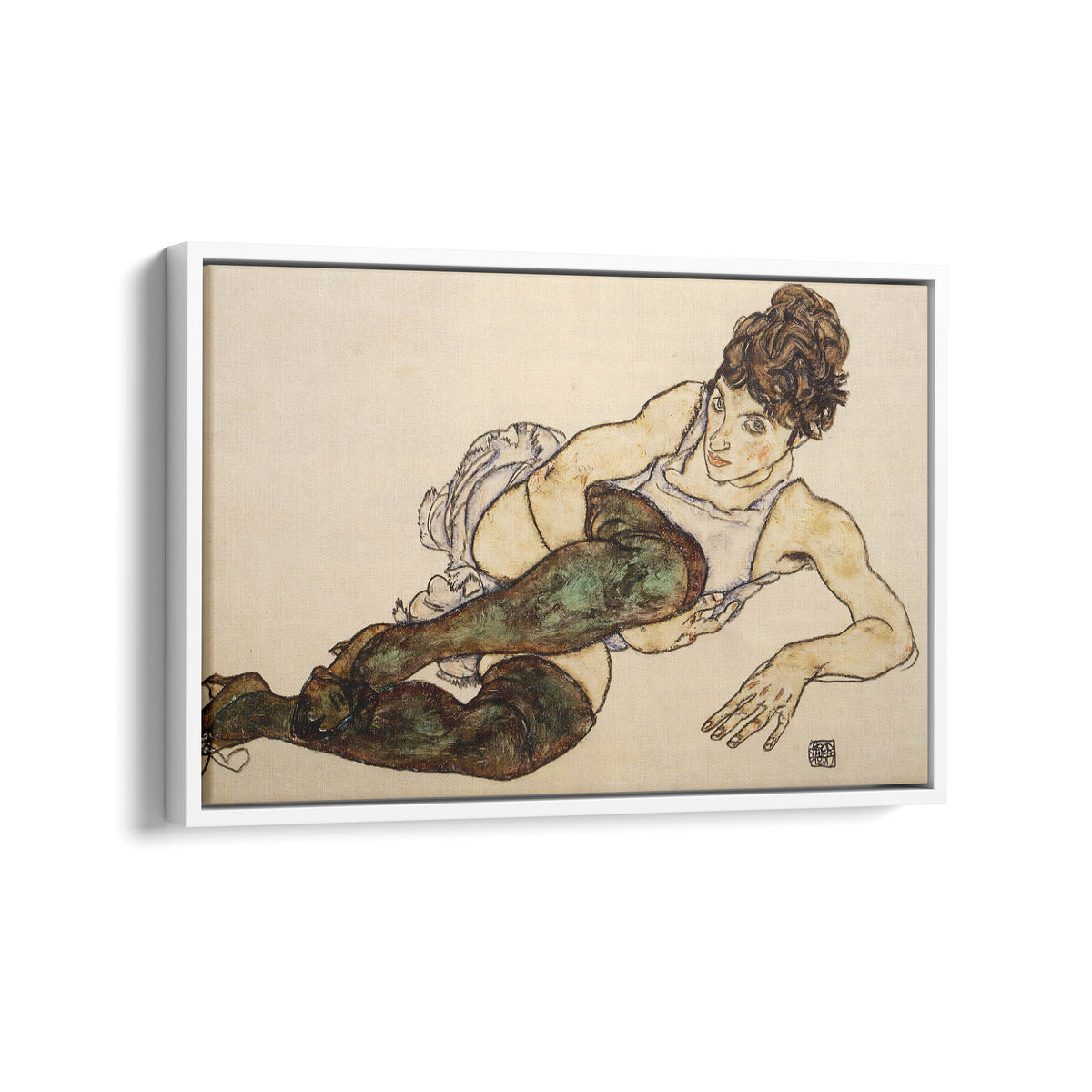 Reclining Woman with Green Stockings | Egon Schiele | 1917