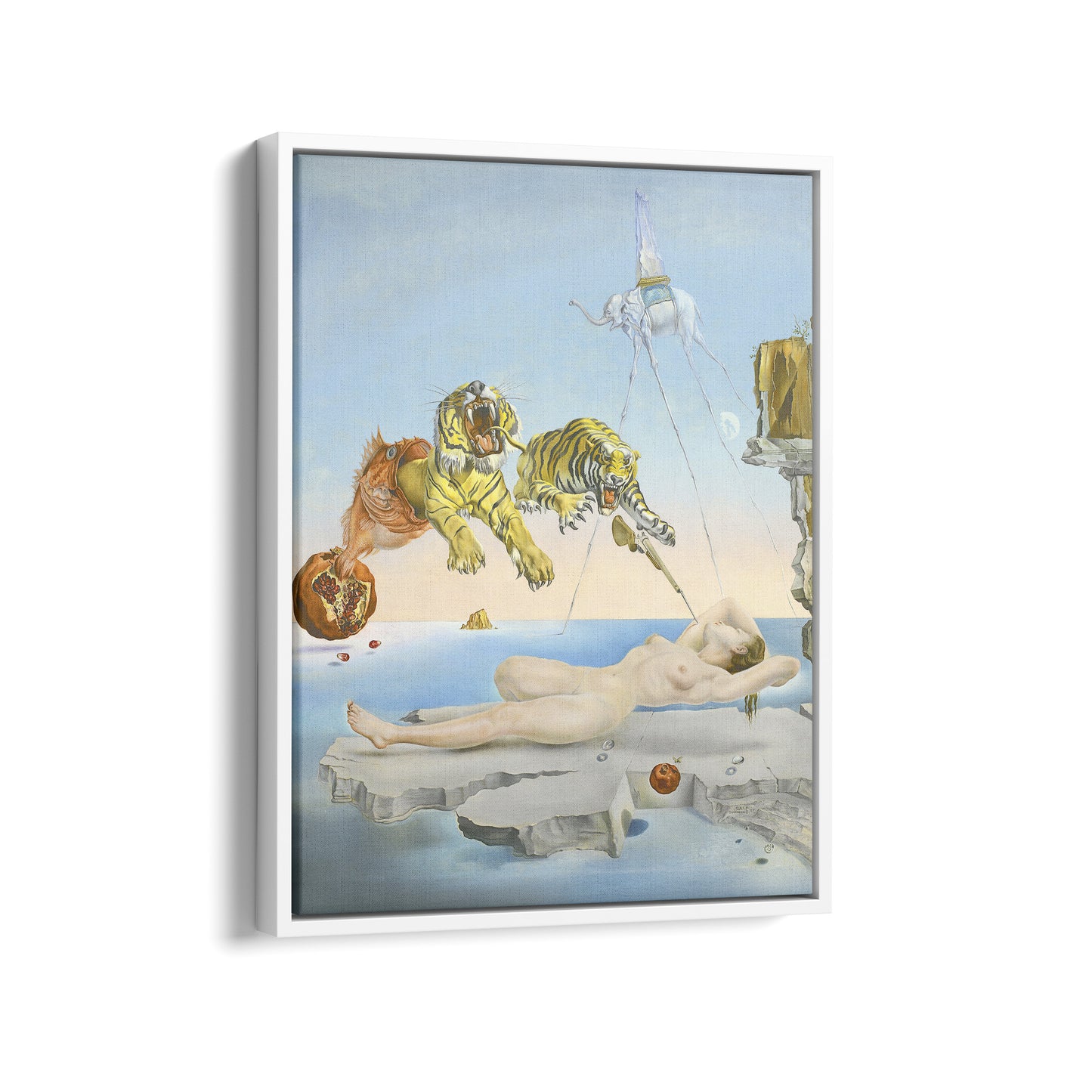 Dream Caused by the Flight of a Bee Around a Pomegranate a Second Before Awakening | Salvador Dalí | 1944