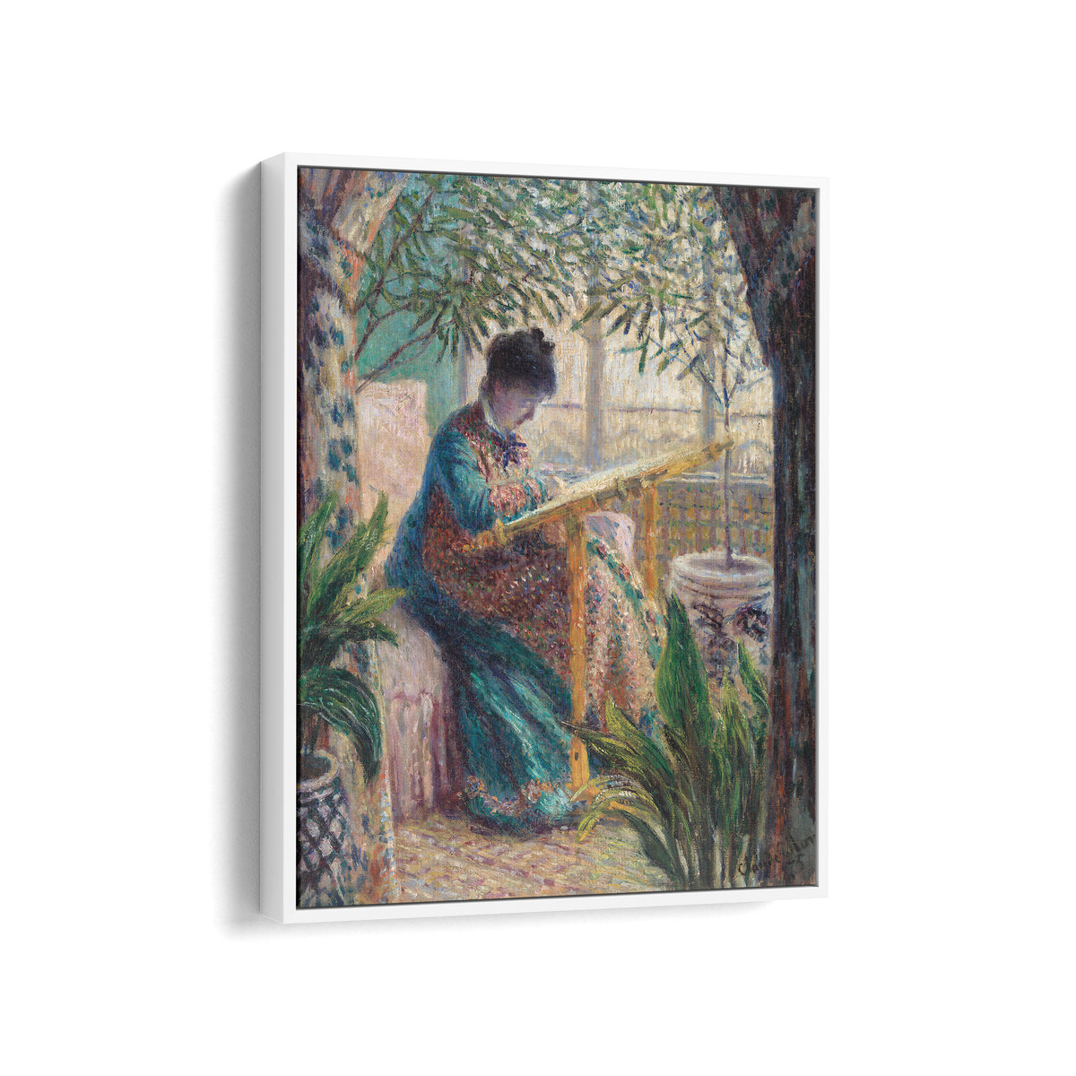 Madame Monet Embroidering | Claude Monet | 1875
