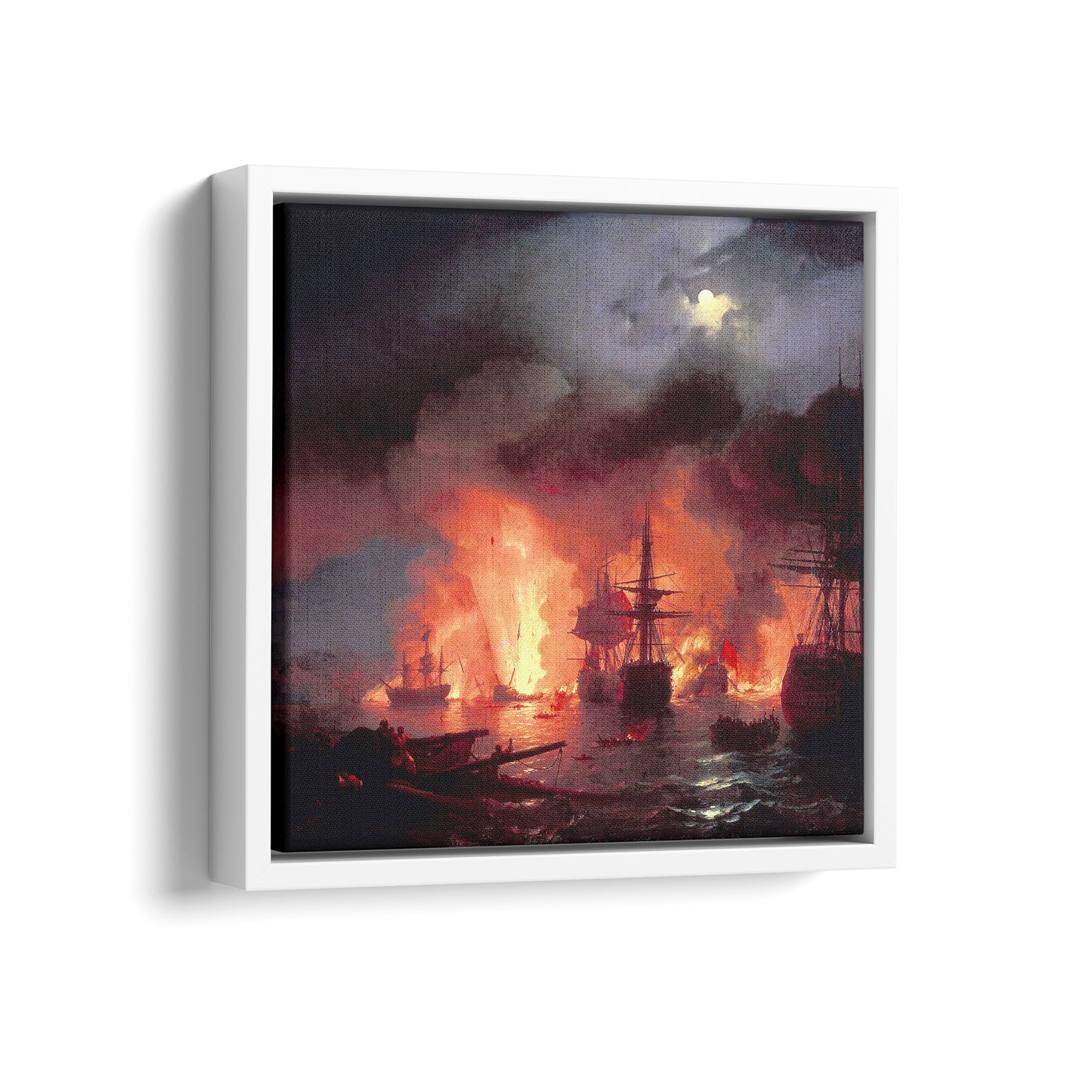 Battle of Çesme at Night | Ivan Aivazovski | 1848