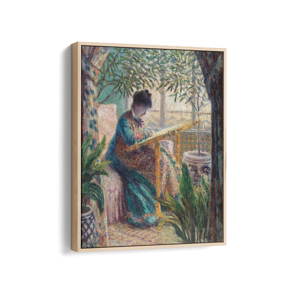 Madame Monet Embroidering | Claude Monet | 1875