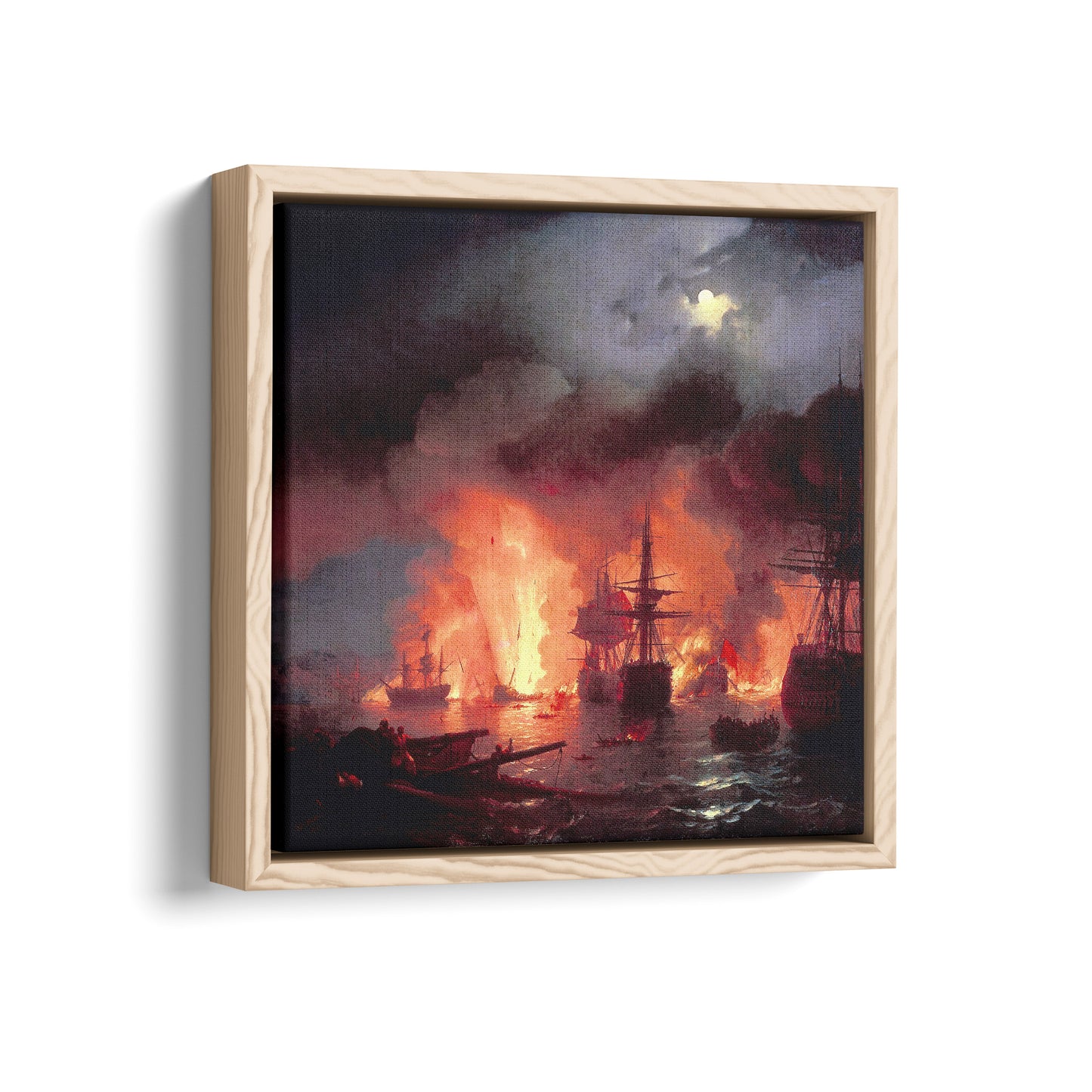 Battle of Çesme at Night | Ivan Aivazovski | 1848
