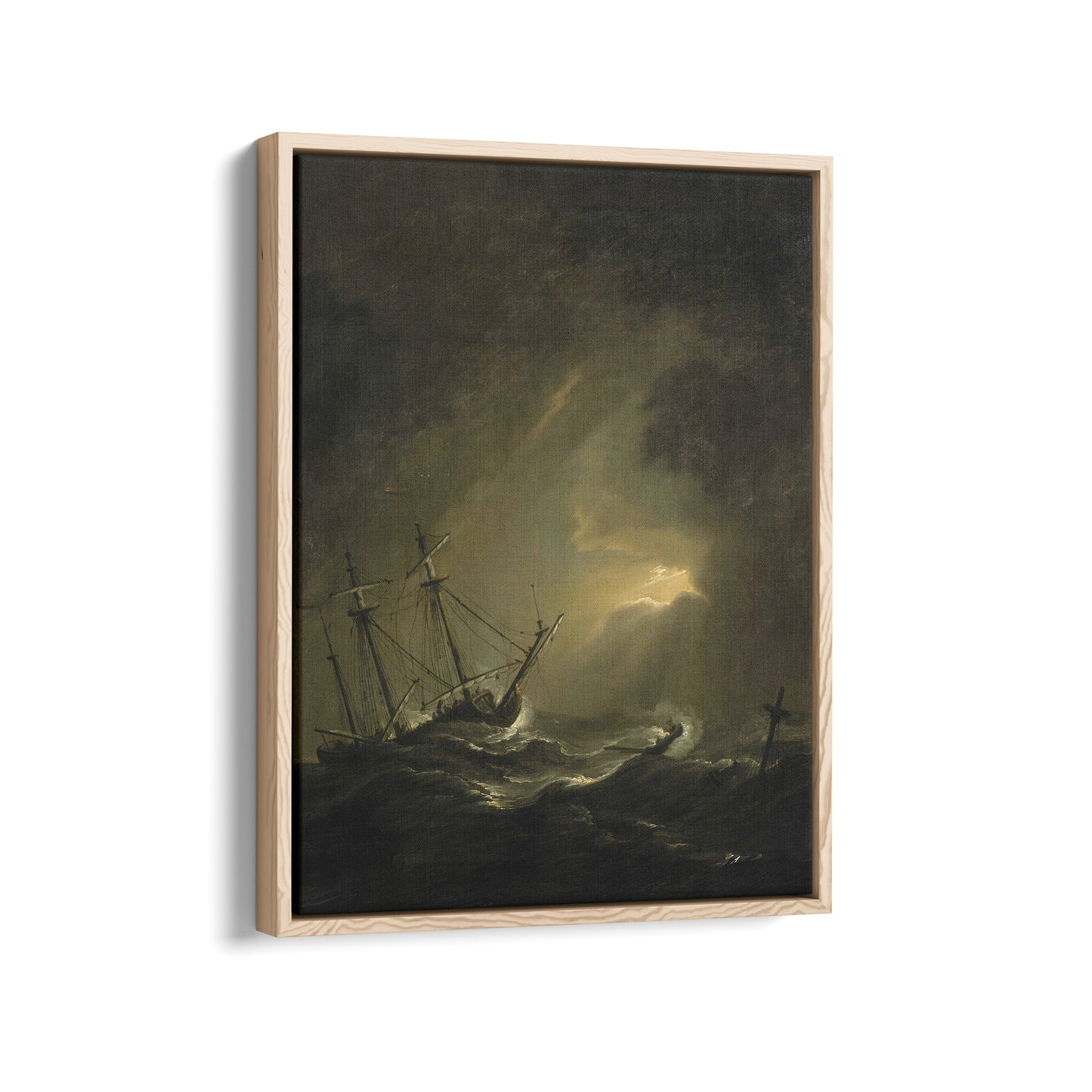 A Small Dutch Ship Riding out a Storm | Williem Van de Velde The Younger | 1700s