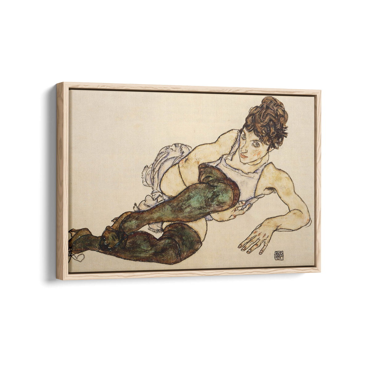Reclining Woman with Green Stockings | Egon Schiele | 1917