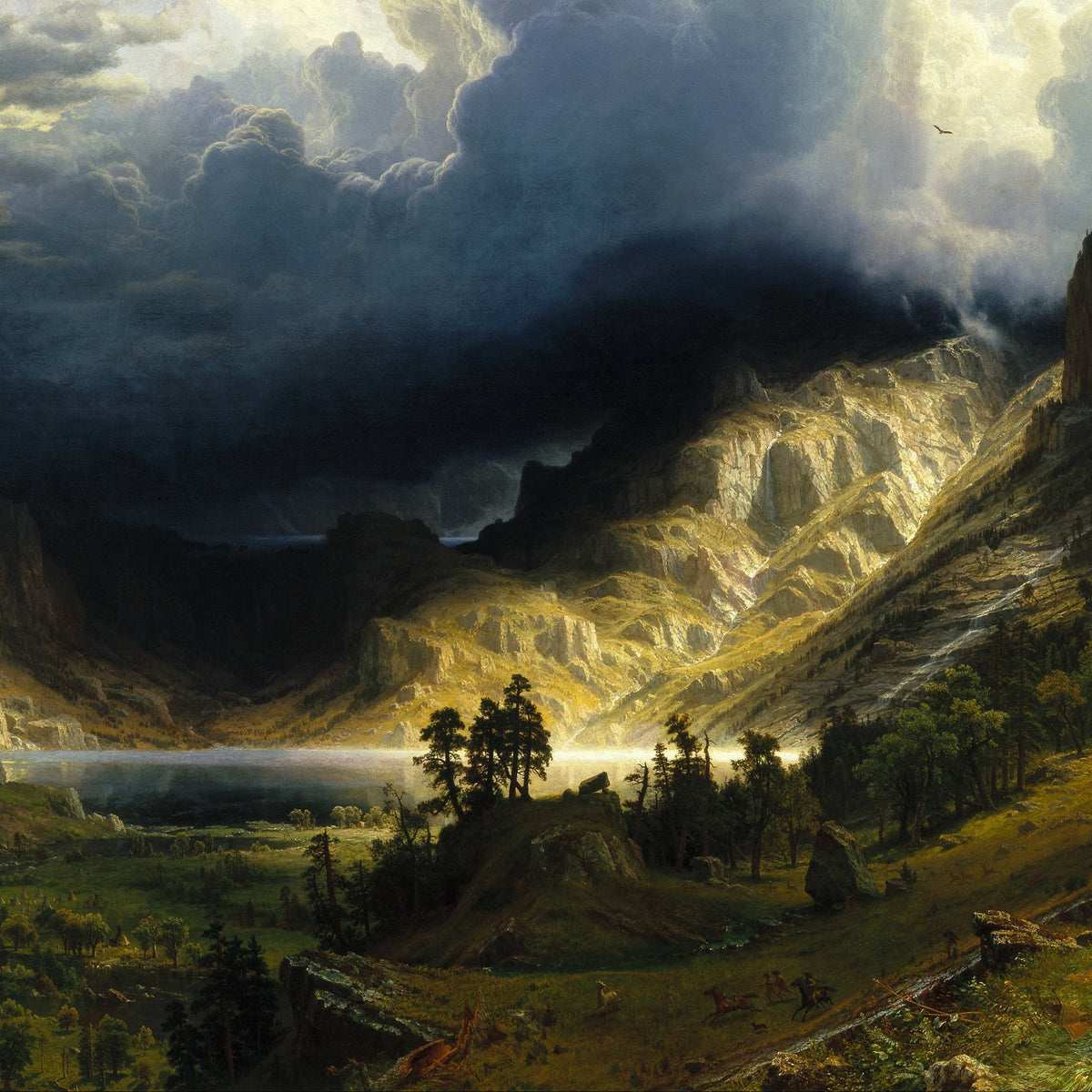 A Storm in the Rocky Mountains, Mt. Rosalie | Albert Bierstadt | 1866