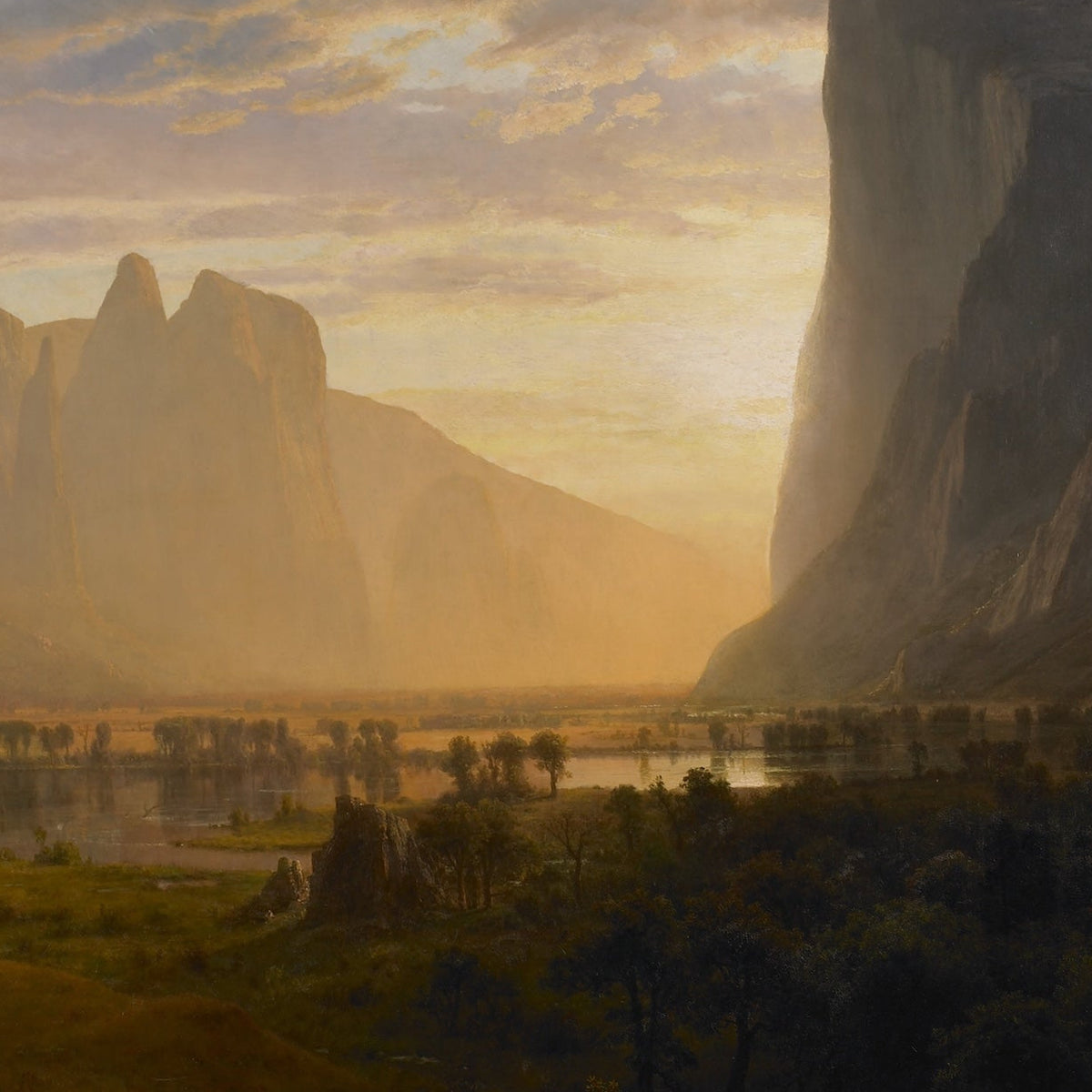 Looking Down Yosemite Valley, California | Albert Bierstadt | 1865