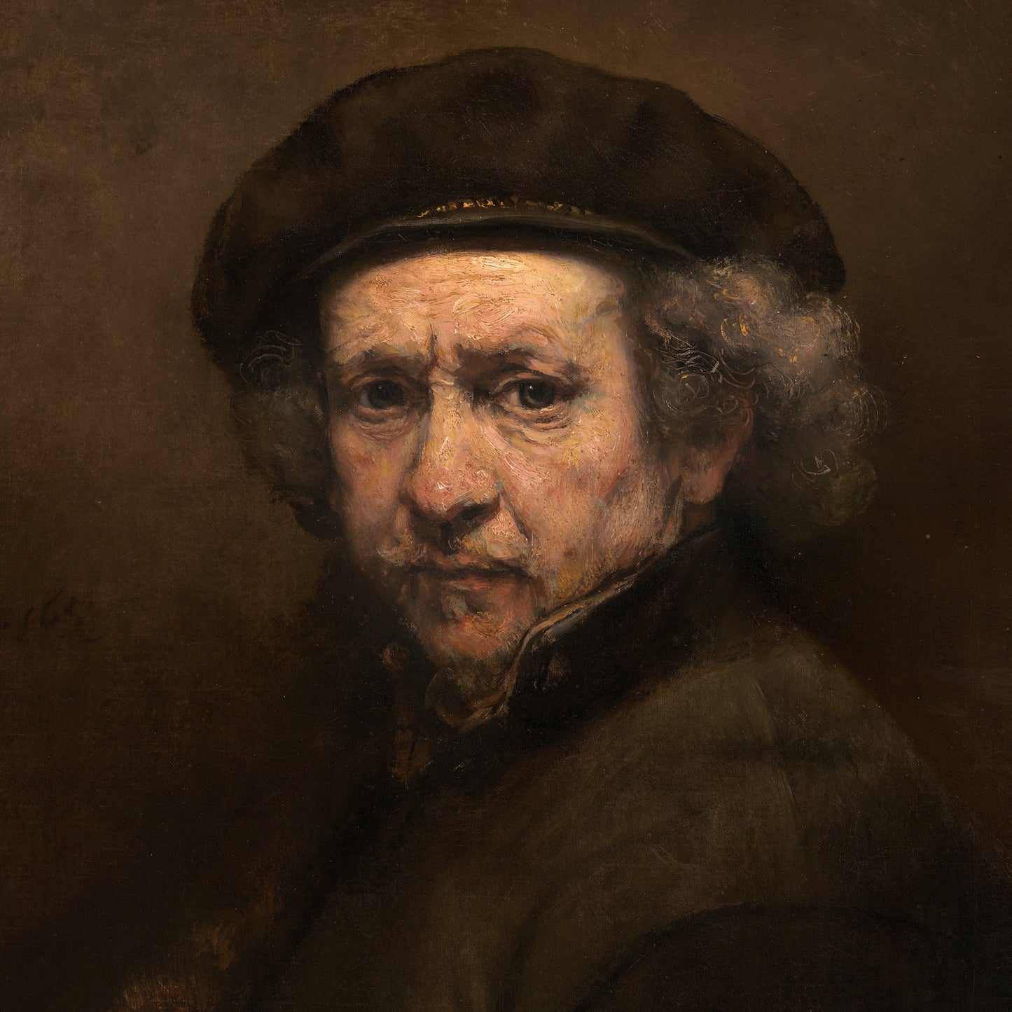 Self-Portrait with Beret and Turned-Up Collar | Rembrandt | 1659