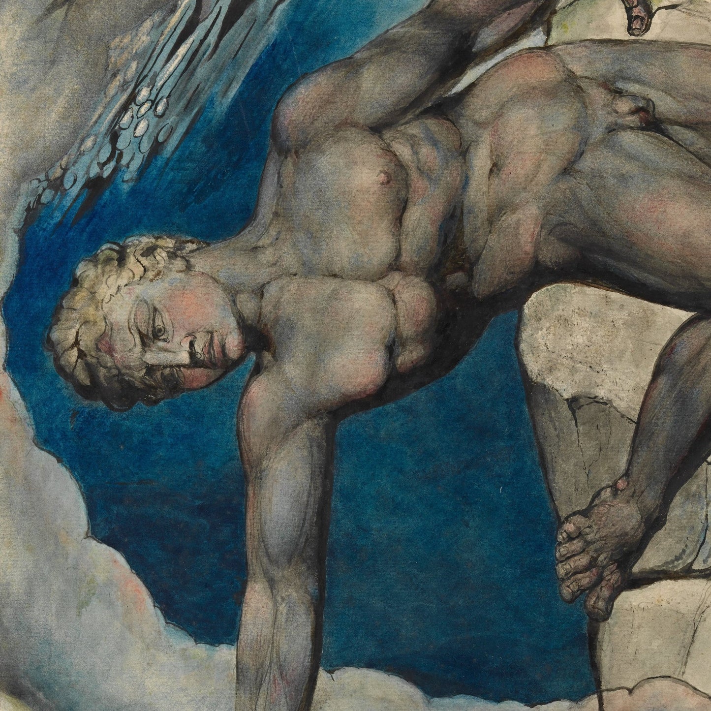 Antaeus Setting Down Dante and Virgil in the Last Circle of Hell | William Blake | 1824-27