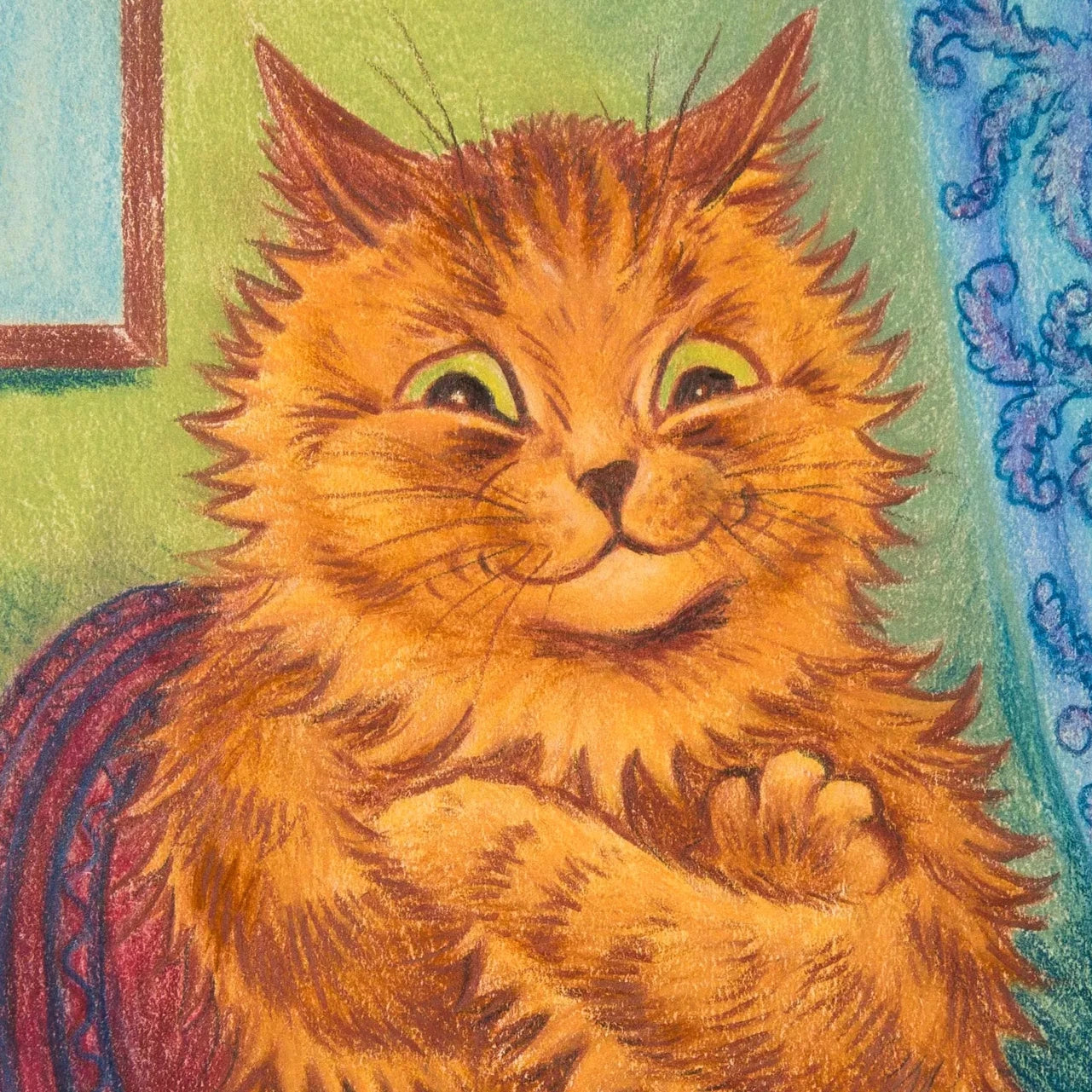 Portrait of a Literary Orange Cat | Louis Wain | 20th Century