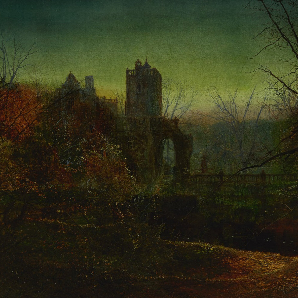 Knostrop Old Hall at Dusk | John Atkinson Grimshaw | 1882