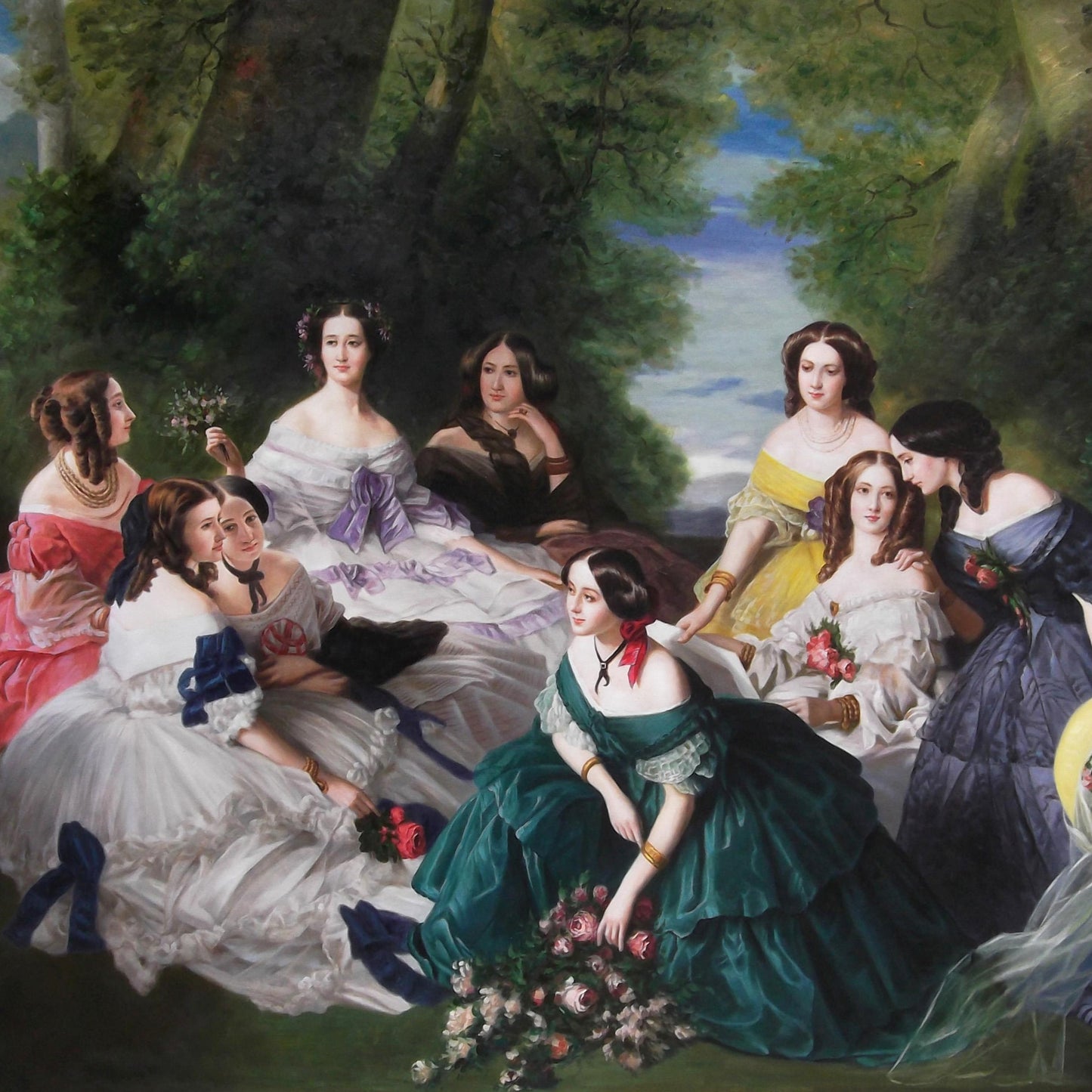 The Empress Eugenie Surrounded by her Ladies in Waiting | Franz Xaver Winterhalter | 1855