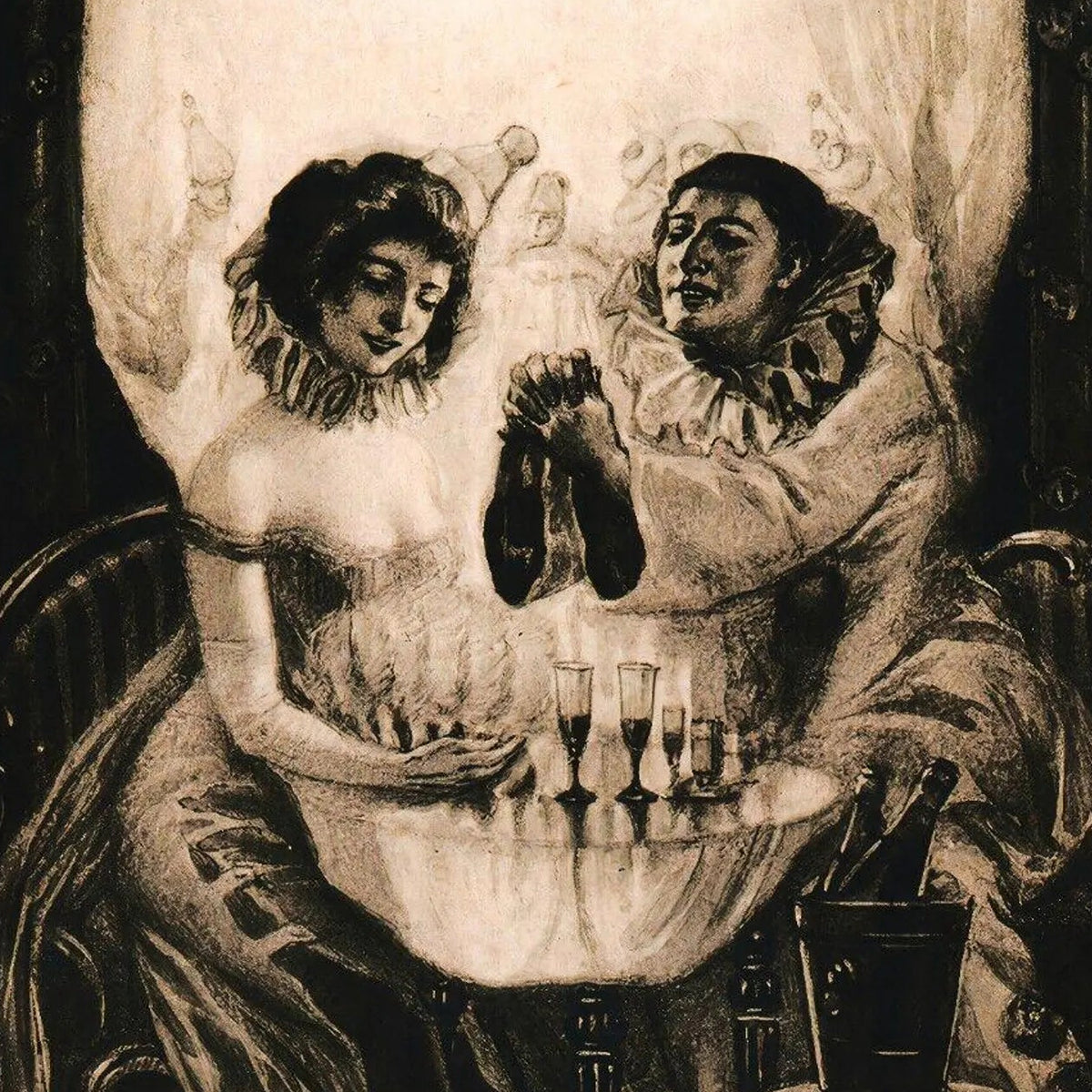 L'Amour de Pierrot | Attributed to Salvador Dalí | c. 1904