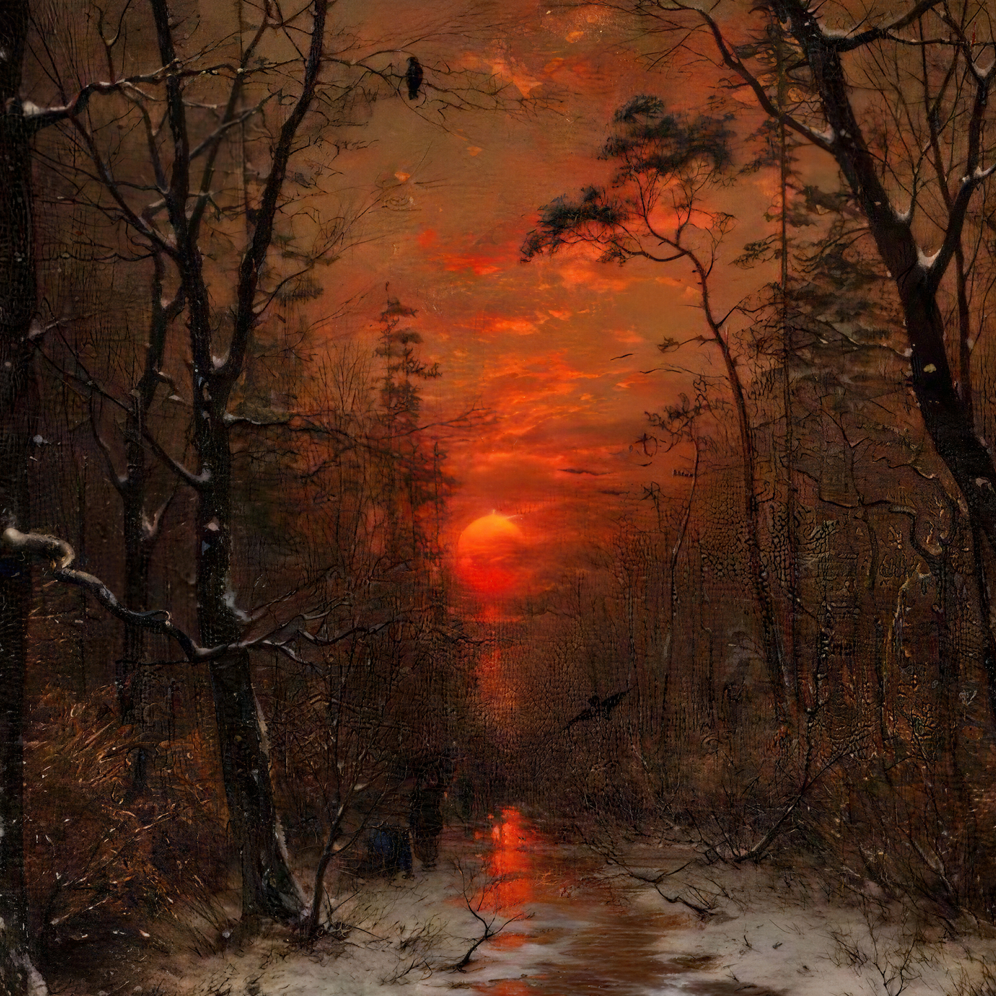 Sunset Over the Winter Forest | Heinrich Gogarten | 1881