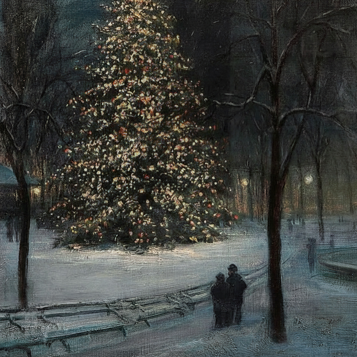 Christmas in Madison Square Park | Paul Cornoyer | 20th Century