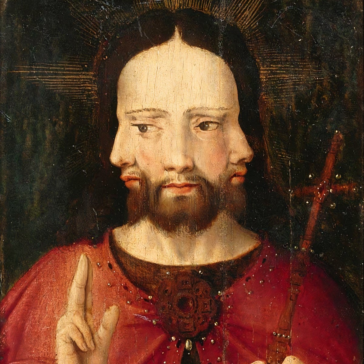 Three-faced Trinity | Anonymous Dutch | c. 1500